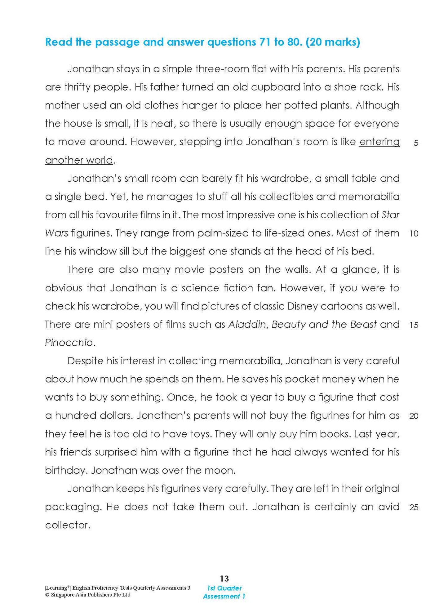 LEARNING+ English Proficiency Tests Quarterly Assessments 3