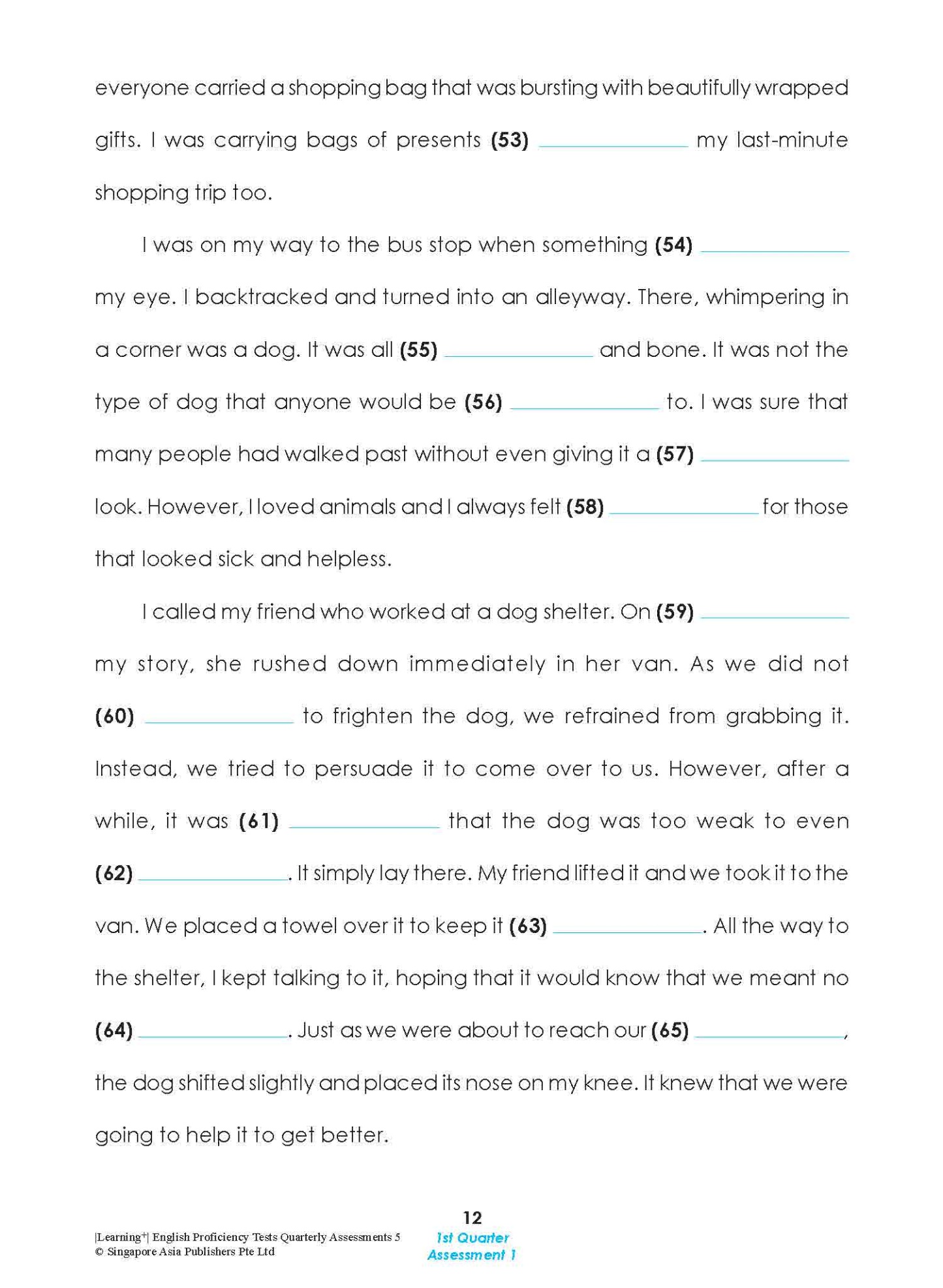 LEARNING+ English Proficiency Tests Quarterly Assessments 5