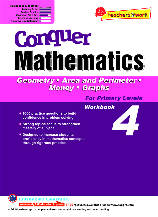 Conquer Mathematics Geometry . Area and Perimeter . Money . Graphs Workbook 4
