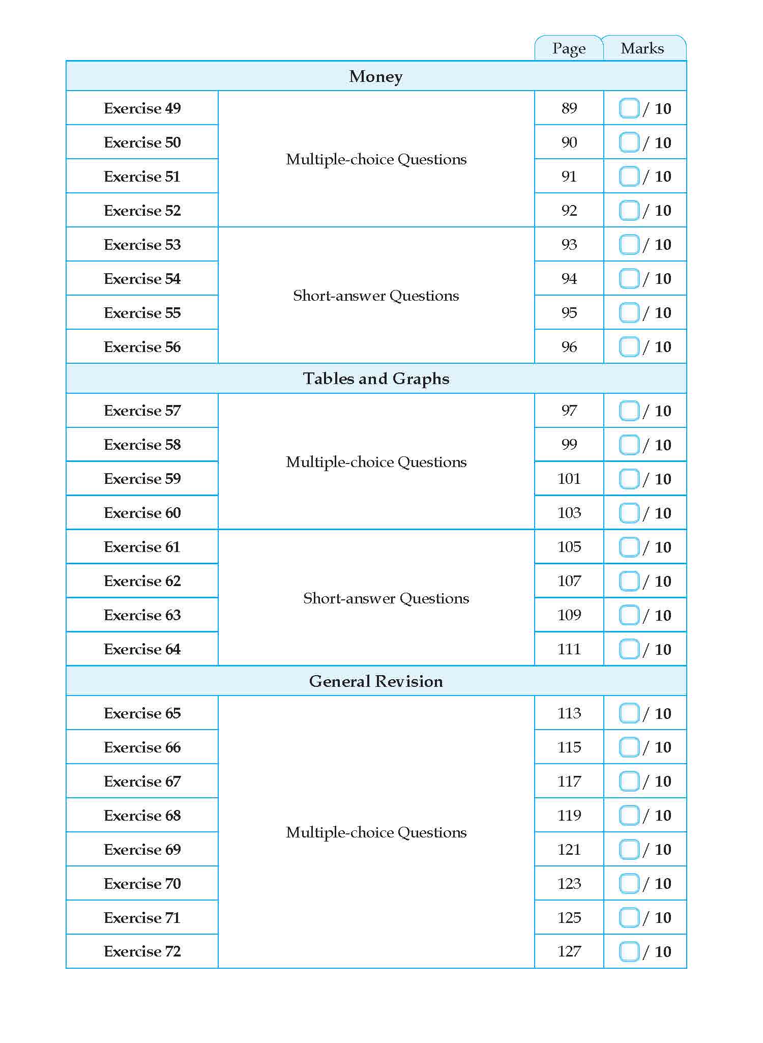 Conquer Mathematics Geometry . Area and Perimeter . Money . Graphs Workbook 4