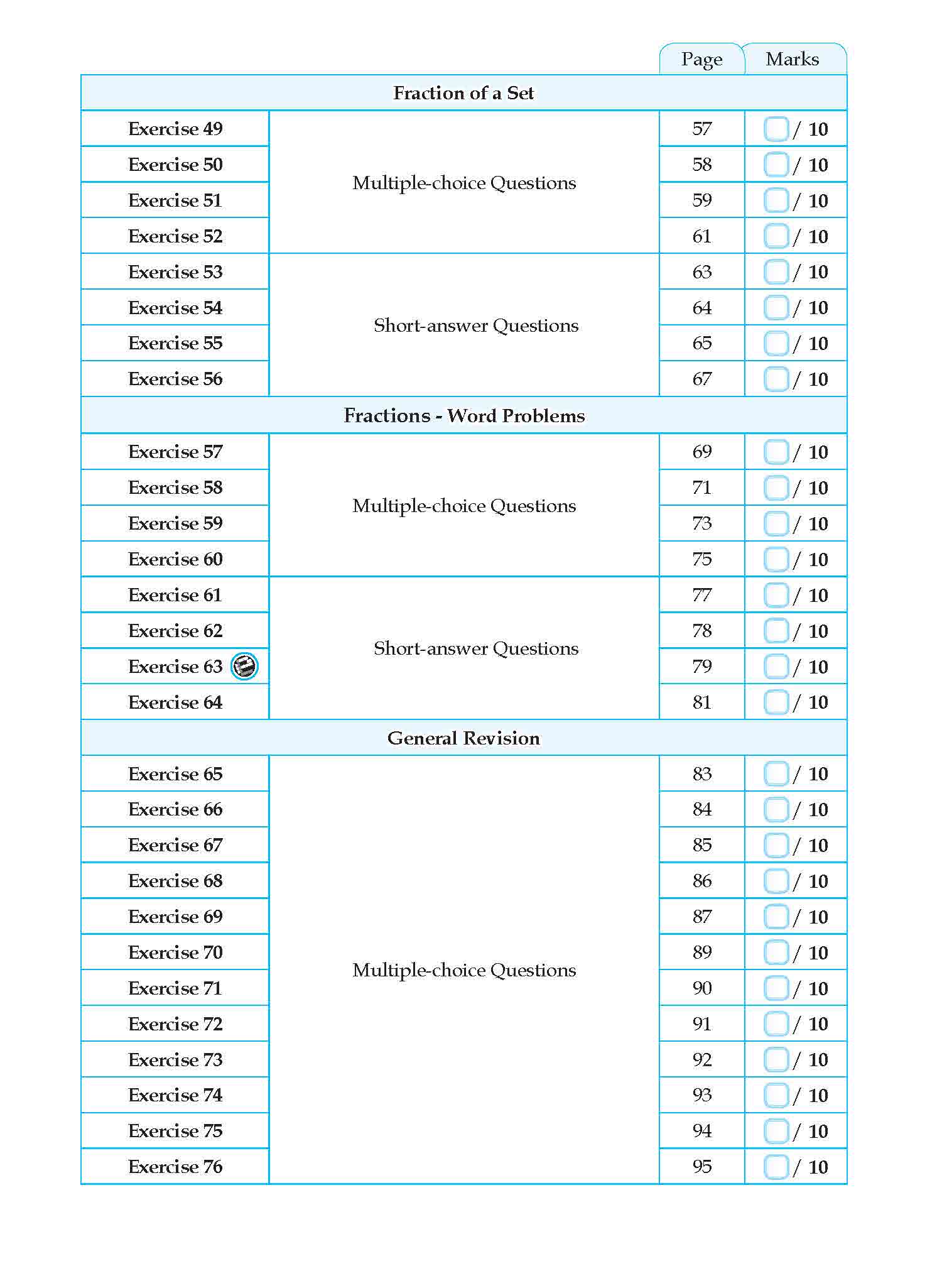 Conquer Mathematics Factors . Multiples . Fractions Workbook 4