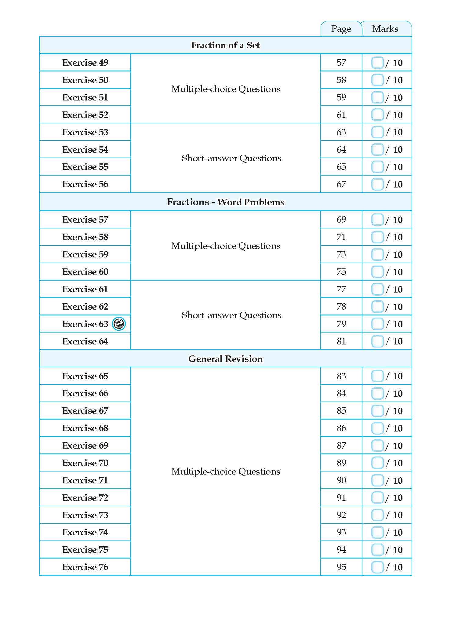 Conquer Mathematics Factors . Multiples . Fractions Workbook 4