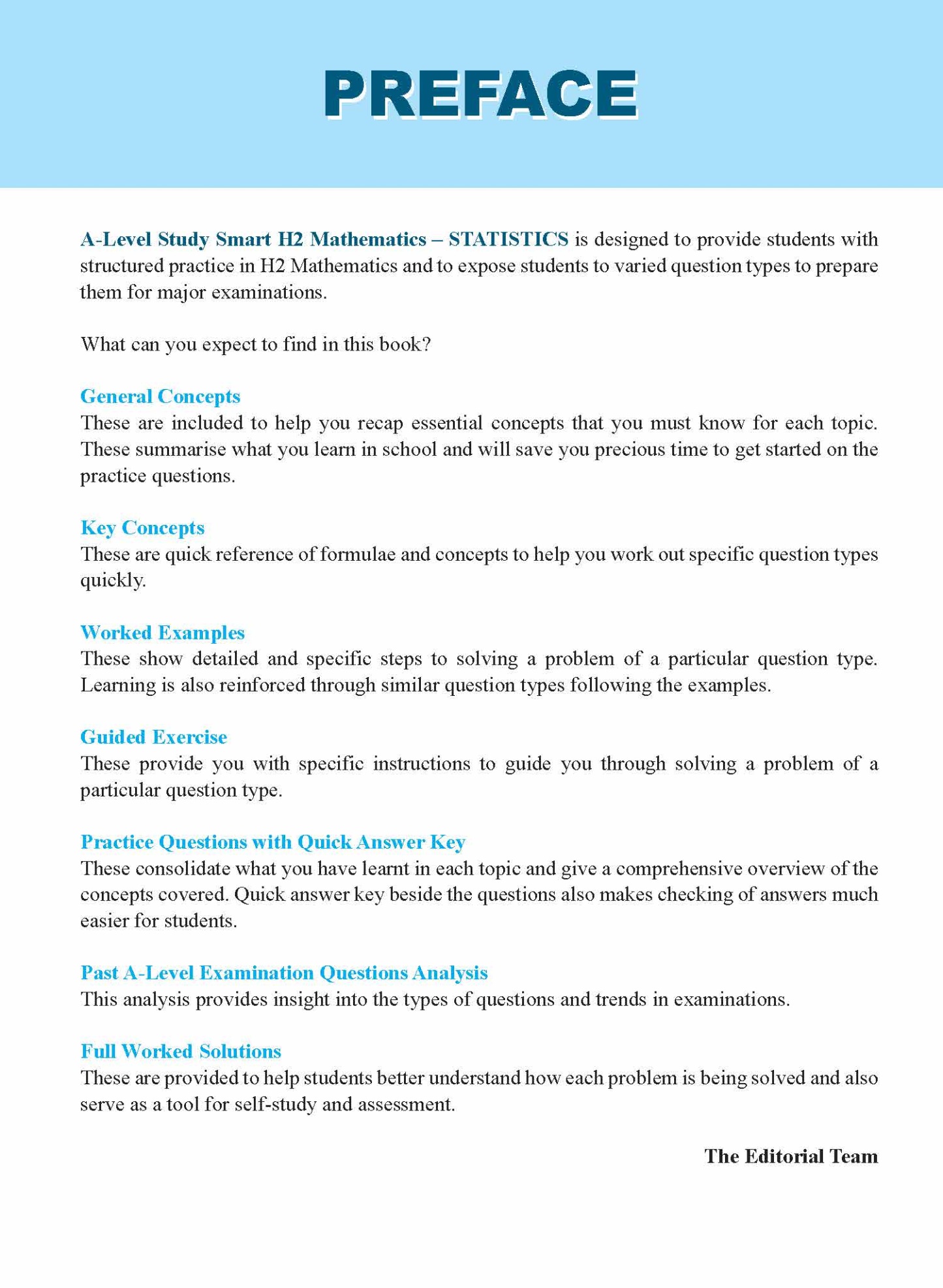 A-Level STUDY SMART H2 Mathematics Statistics