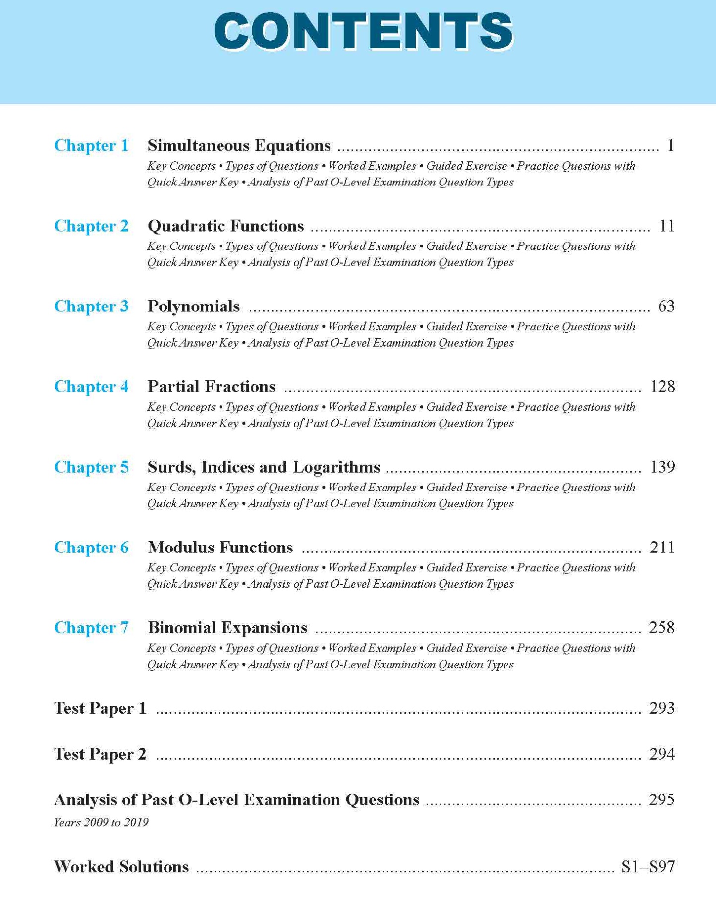 STUDY SMART Additional Mathematics ALGEBRA For Upper Secondary Levels