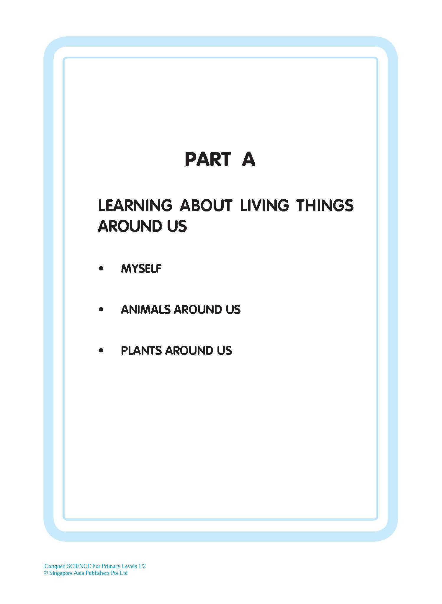 Conquer SCIENCE For Primary Levels 1/2