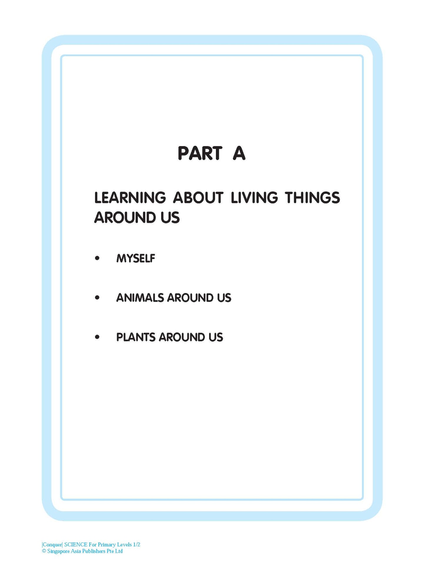 Conquer SCIENCE For Primary Levels 1/2