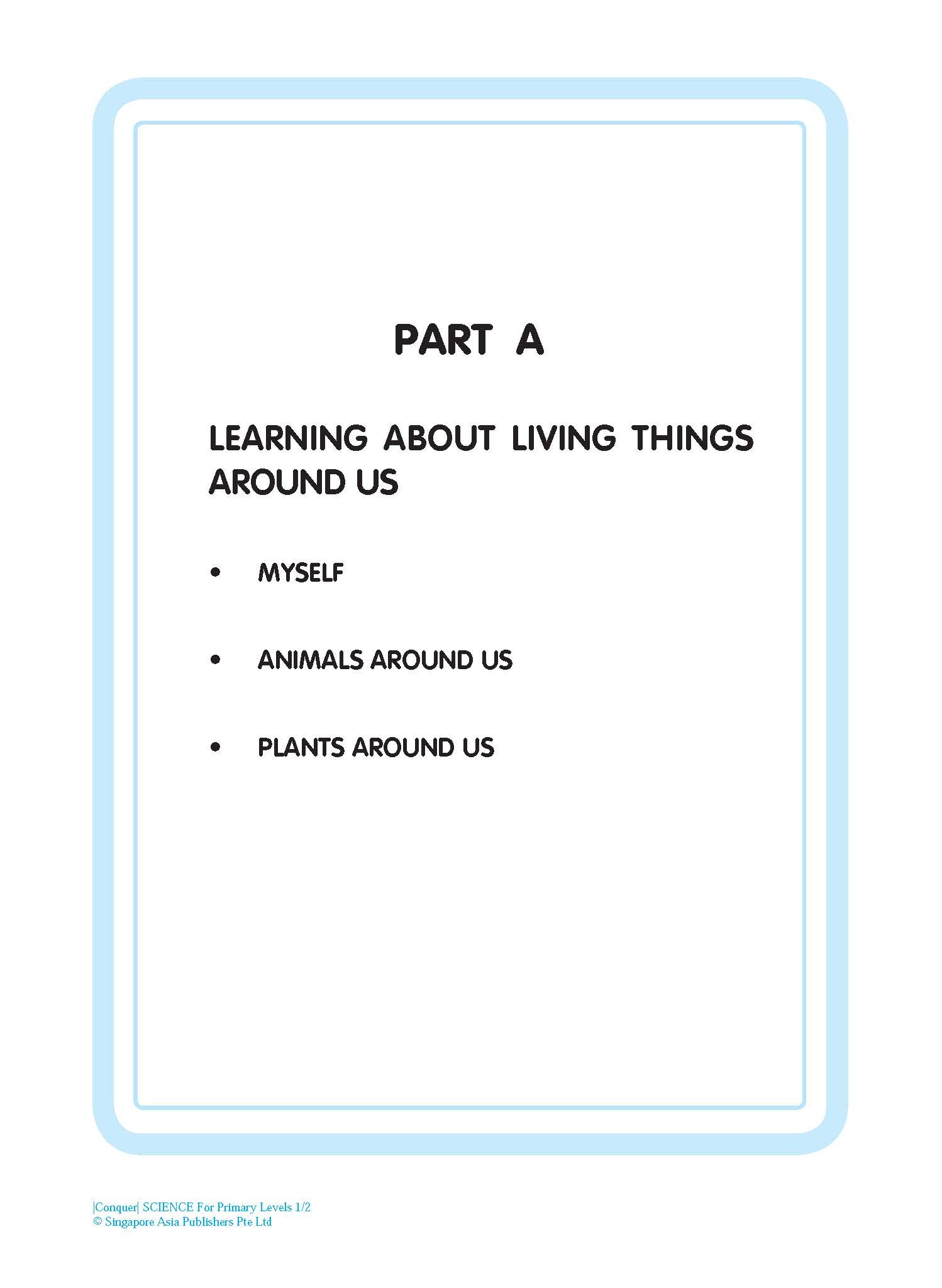 Conquer SCIENCE For Primary Levels 1/2