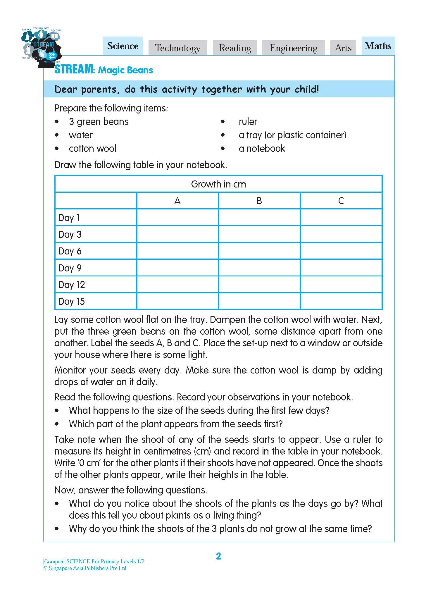 Conquer SCIENCE For Primary Levels 1/2