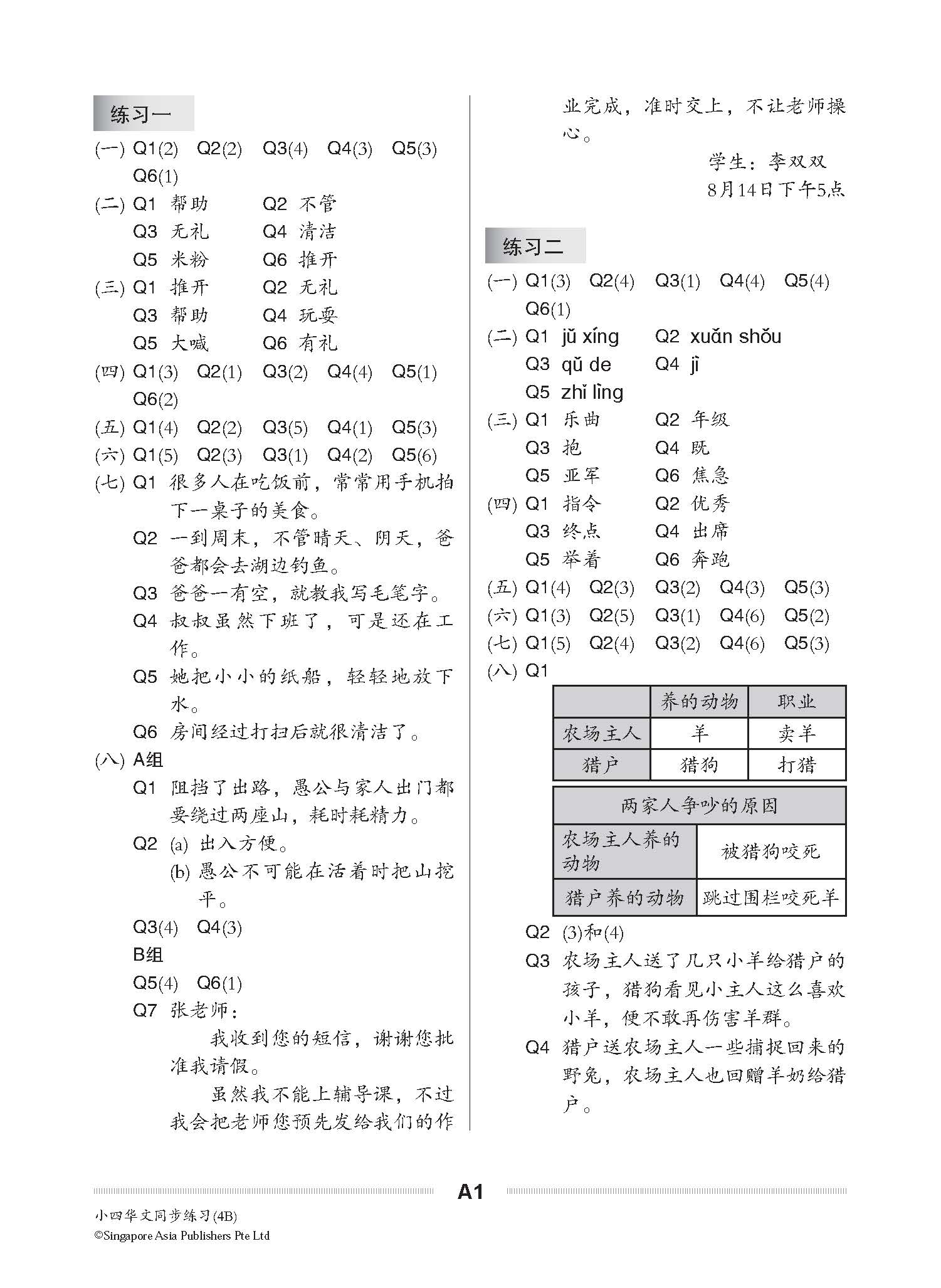 小四华文 同步练习 (4B) / Chinese Topical Exercises For Primary 4B