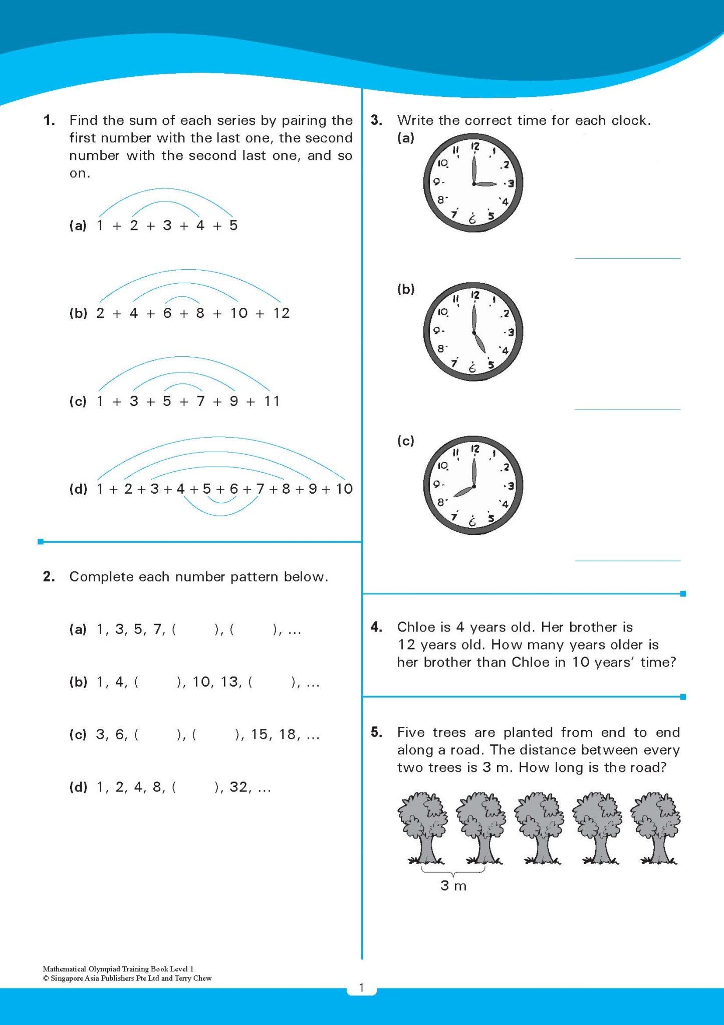 MATHEMATICAL OLYMPIAD TRAINING BOOK LEVEL 1 (7-8 years)
