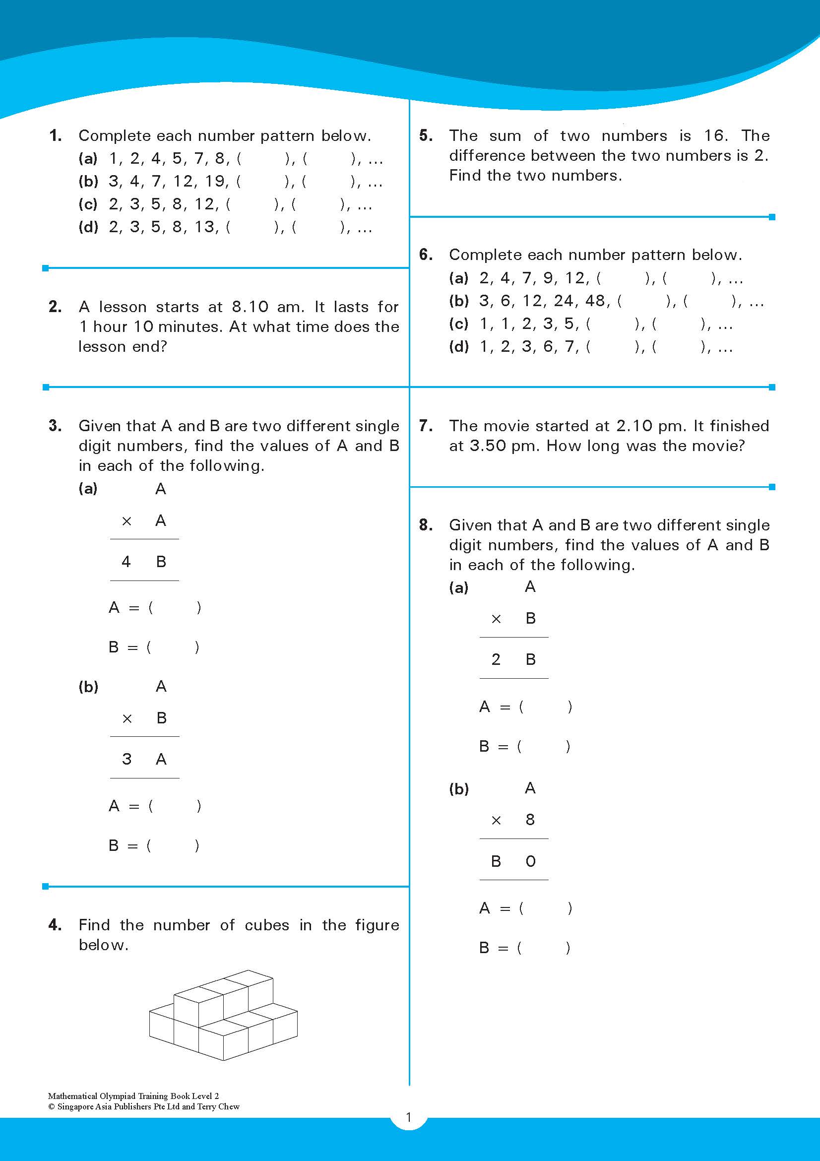 MATHEMATICAL OLYMPIAD TRAINING BOOK LEVEL 2 (8-9 years)