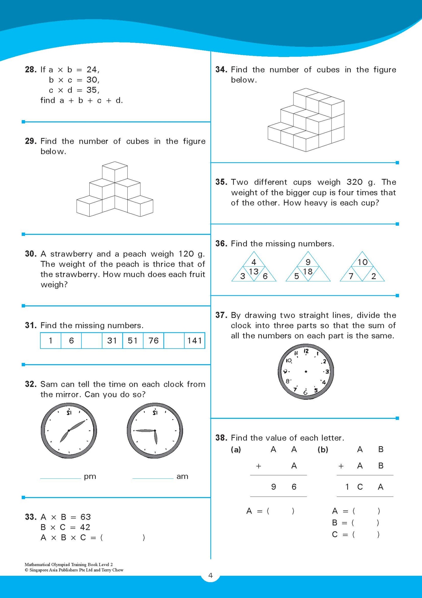 MATHEMATICAL OLYMPIAD TRAINING BOOK LEVEL 2 (8-9 years)
