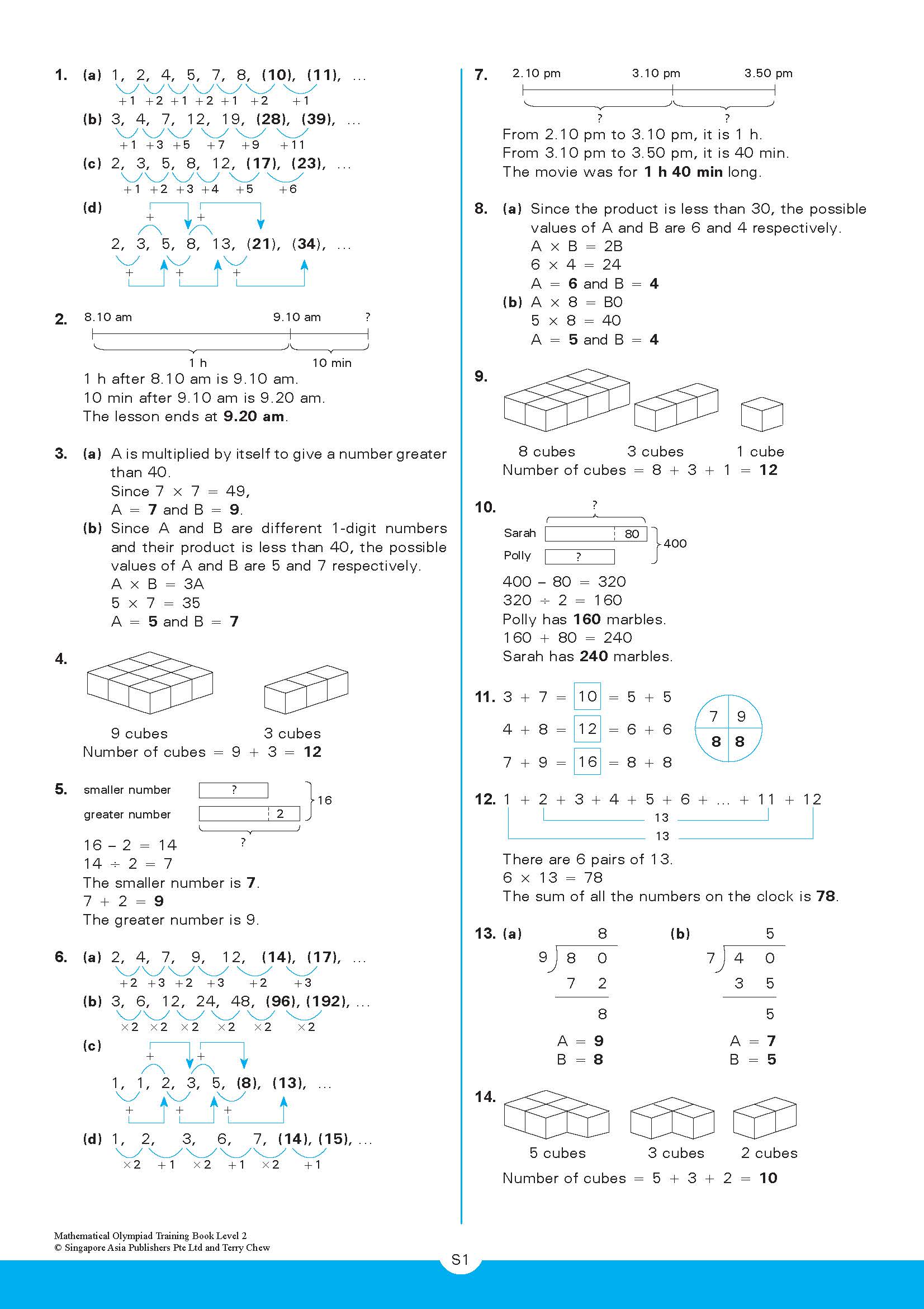 MATHEMATICAL OLYMPIAD TRAINING BOOK LEVEL 2 (8-9 years)