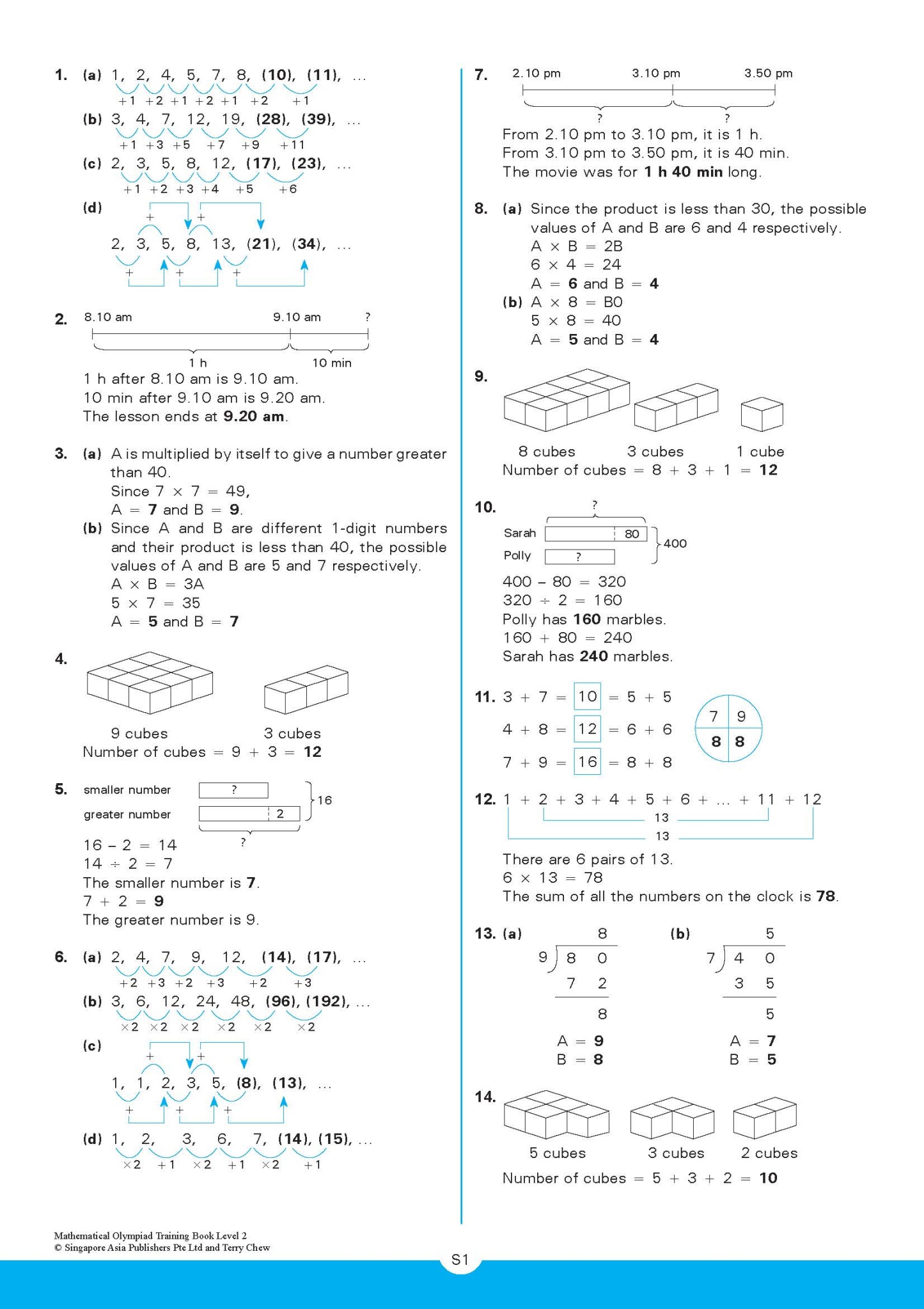 MATHEMATICAL OLYMPIAD TRAINING BOOK LEVEL 2 (8-9 years)