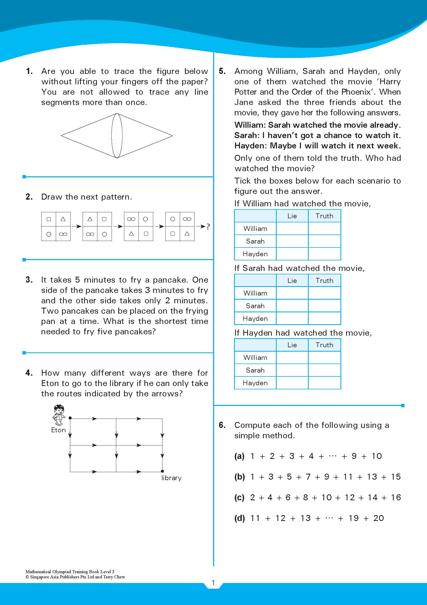 MATHEMATICAL OLYMPIAD TRAINING BOOK LEVEL 3 (9-10 years)