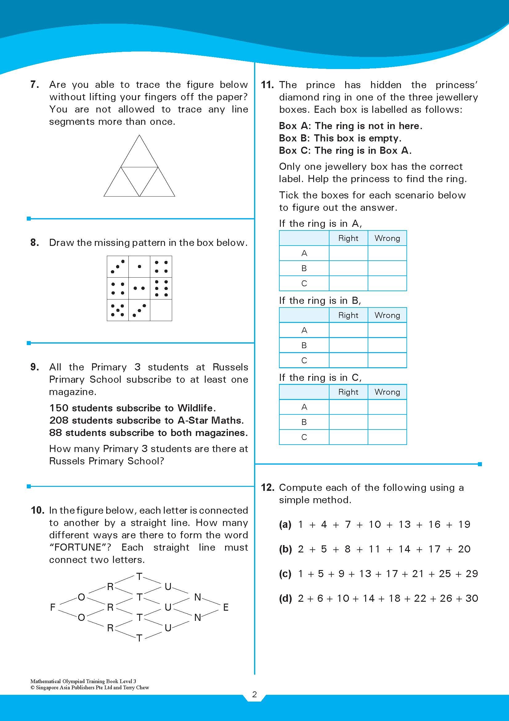 MATHEMATICAL OLYMPIAD TRAINING BOOK LEVEL 3 (9-10 years)