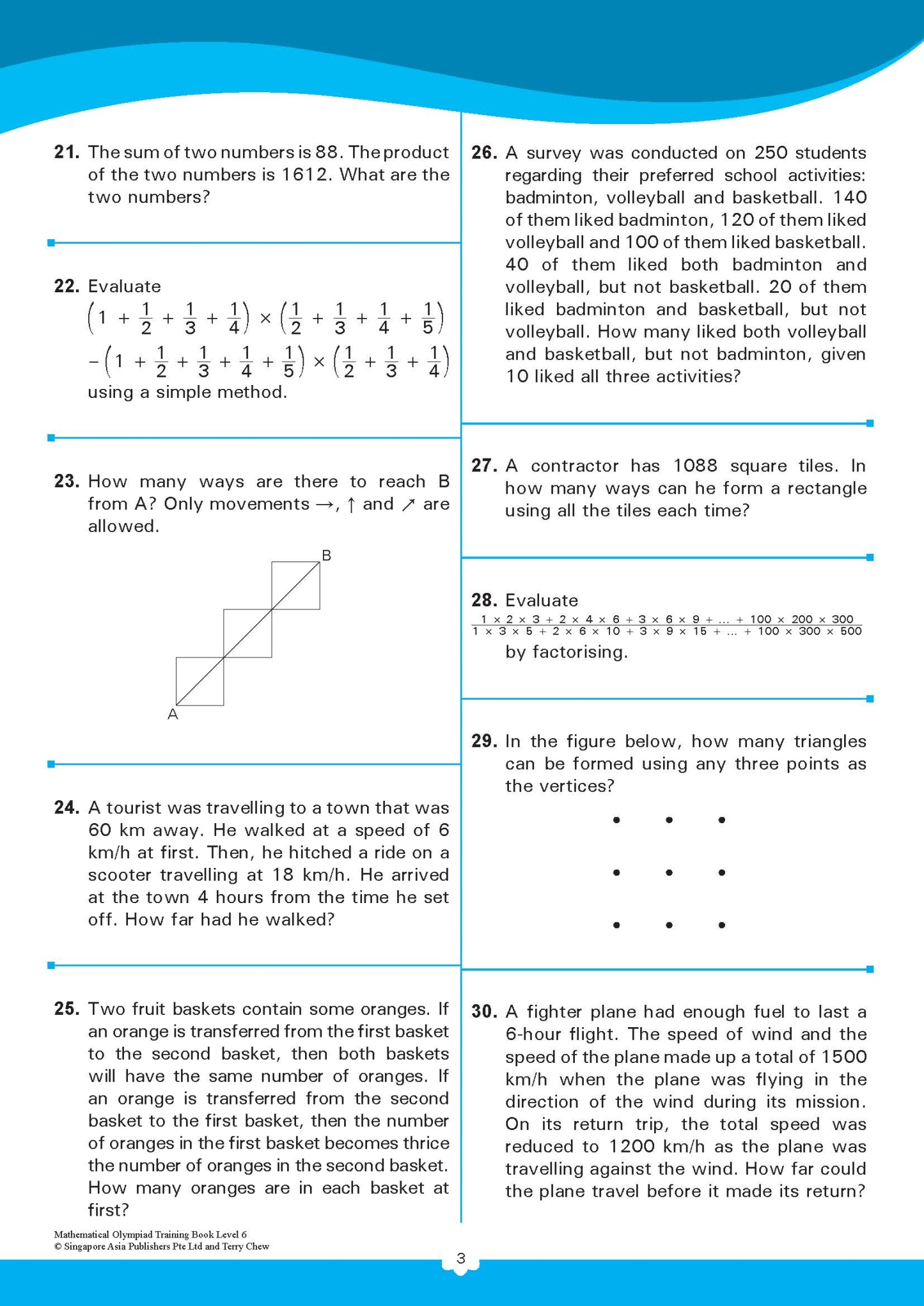 MATHEMATICAL OLYMPIAD TRAINING BOOK LEVEL 6 (12-13 years)