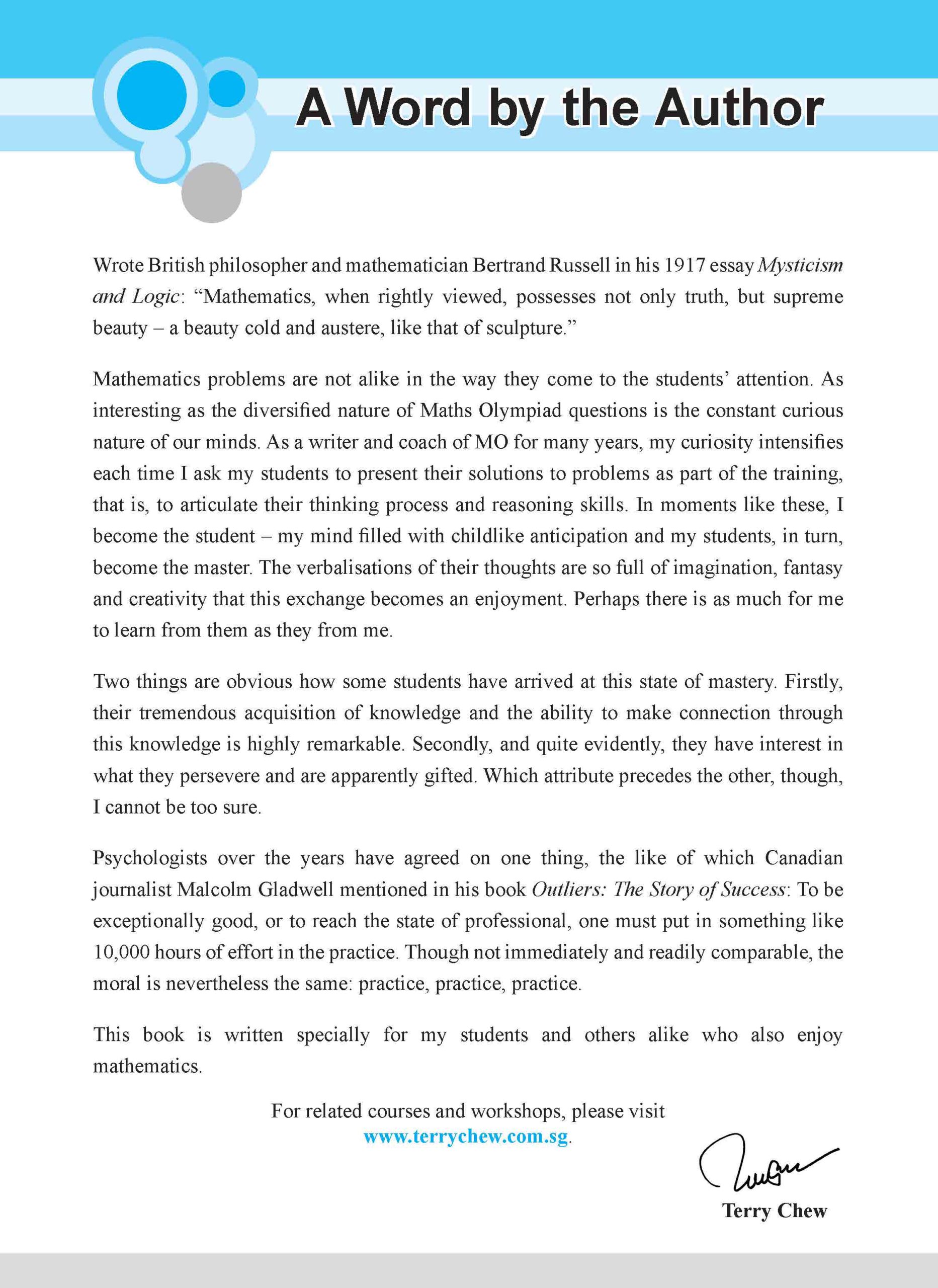 Maths Olympiad The Next Lap (Lower Secondary)