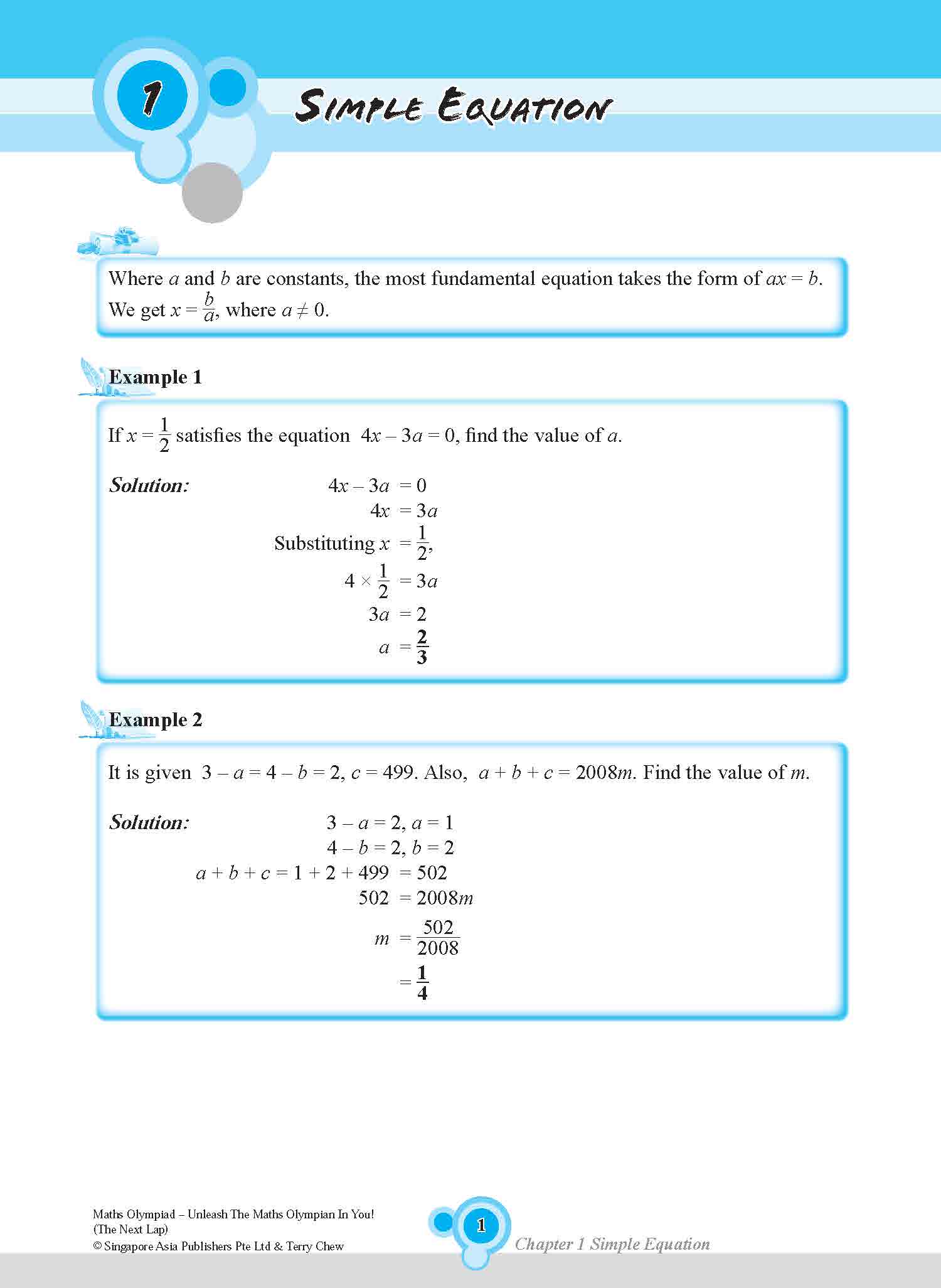 Maths Olympiad The Next Lap (Lower Secondary)
