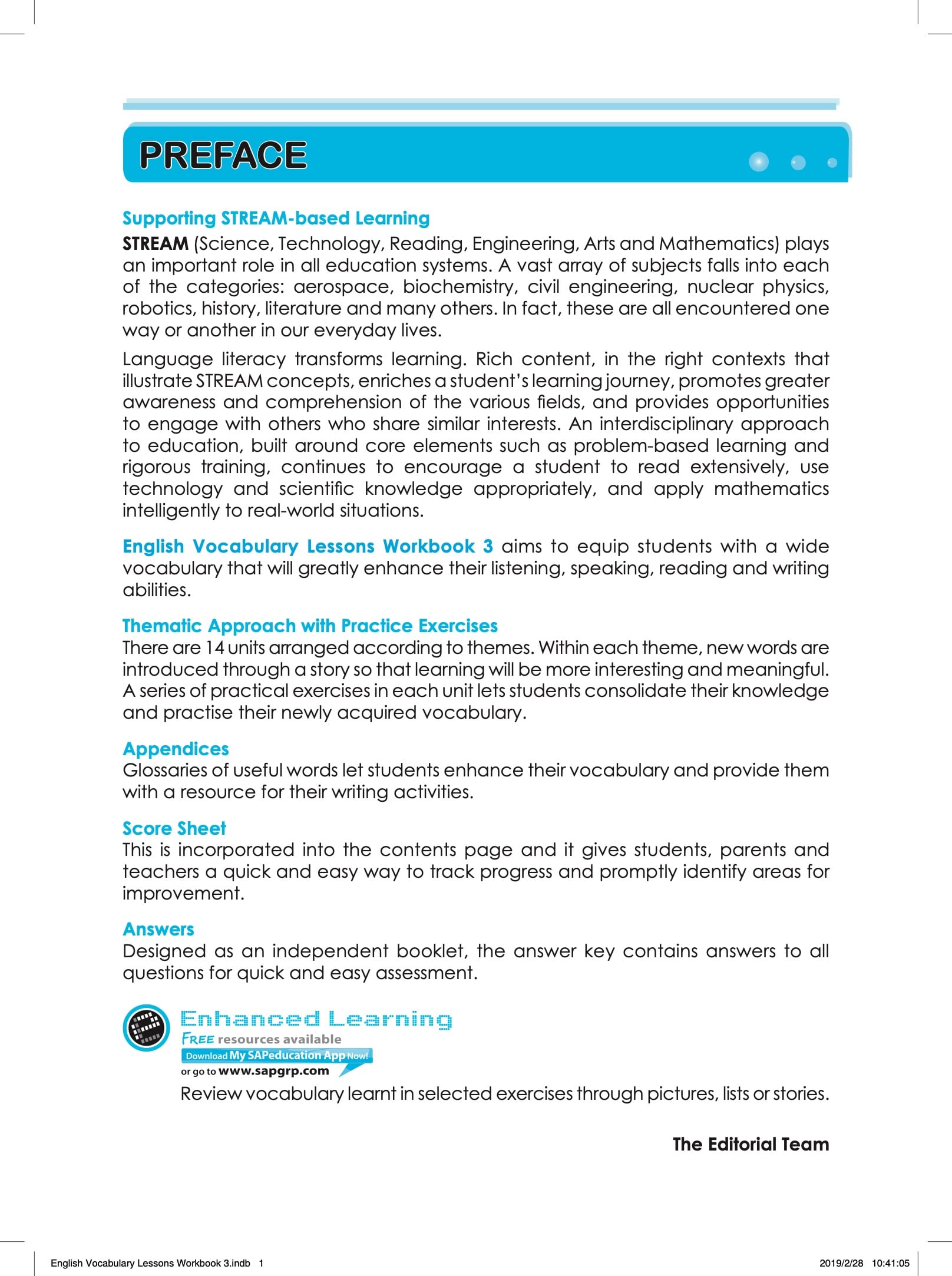 ENGLISH VOCABULARY LESSONS Workbook 3