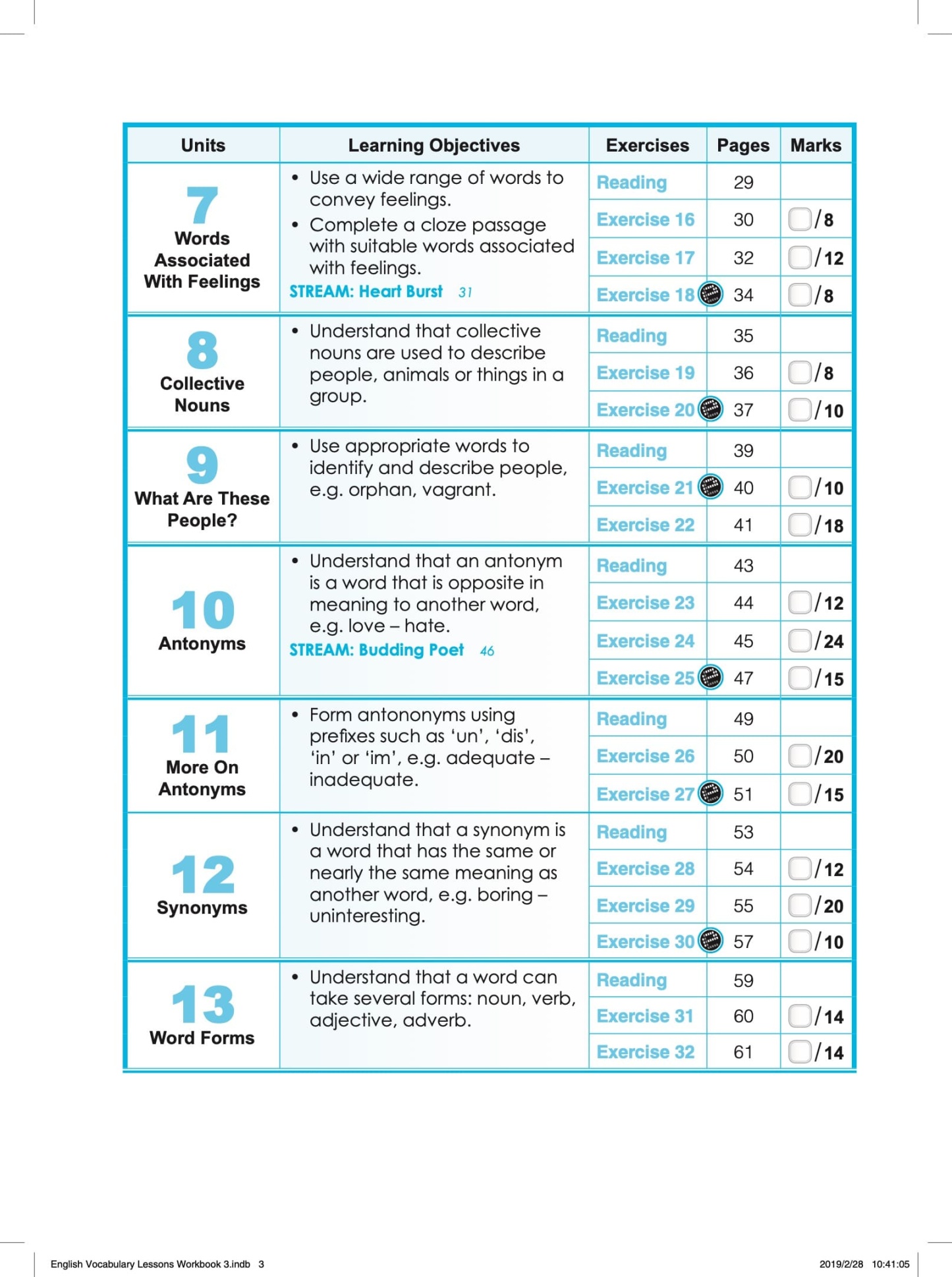 ENGLISH VOCABULARY LESSONS Workbook 3