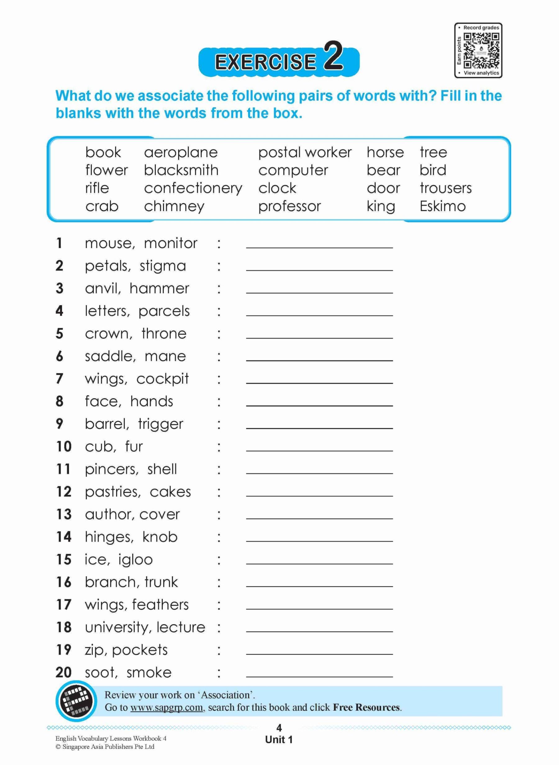 ENGLISH VOCABULARY LESSONS Workbook 4
