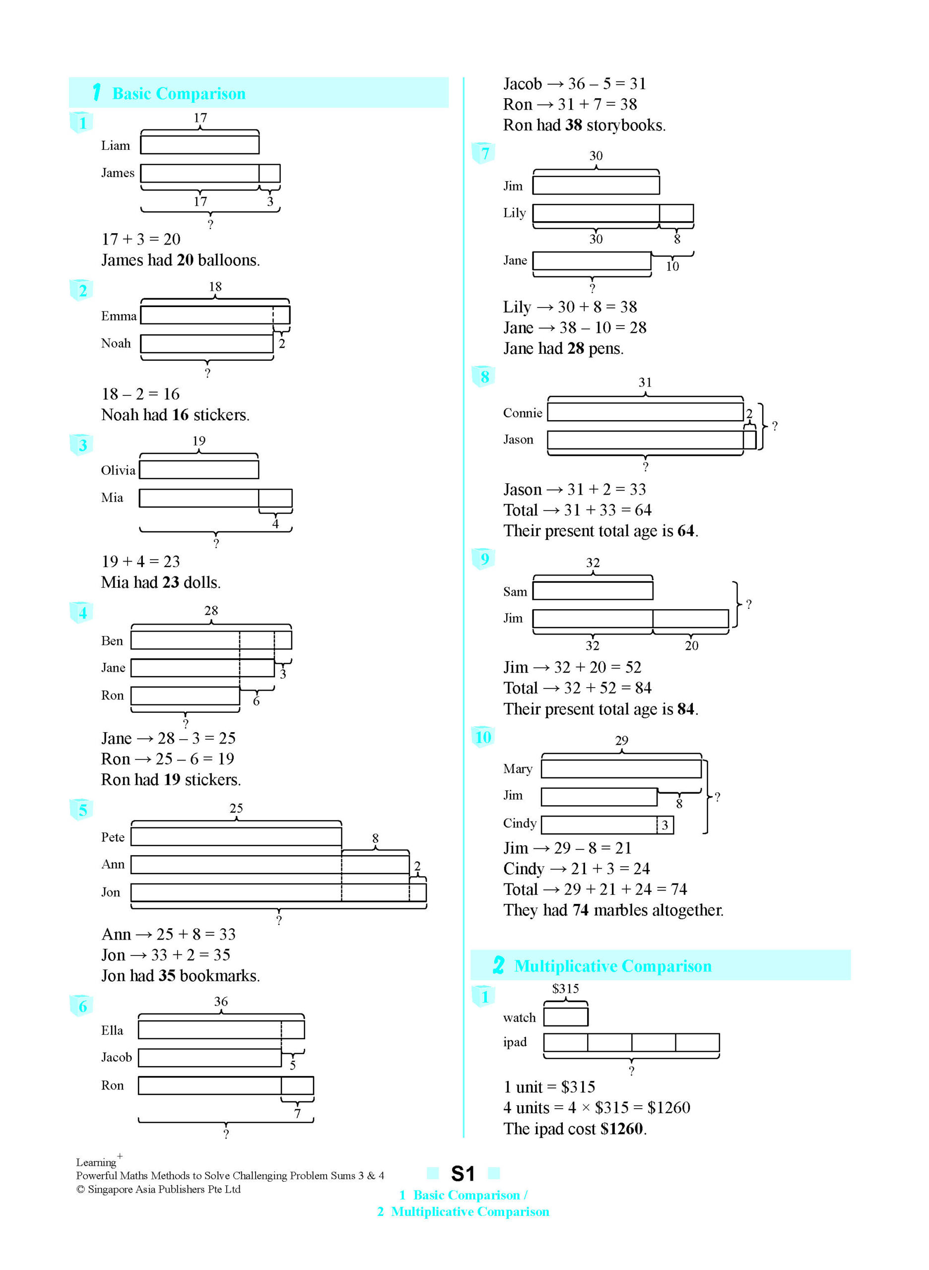 LEARNING+ Powerful Maths Methods to Solve Challenging Problem Sums Primary 3&4