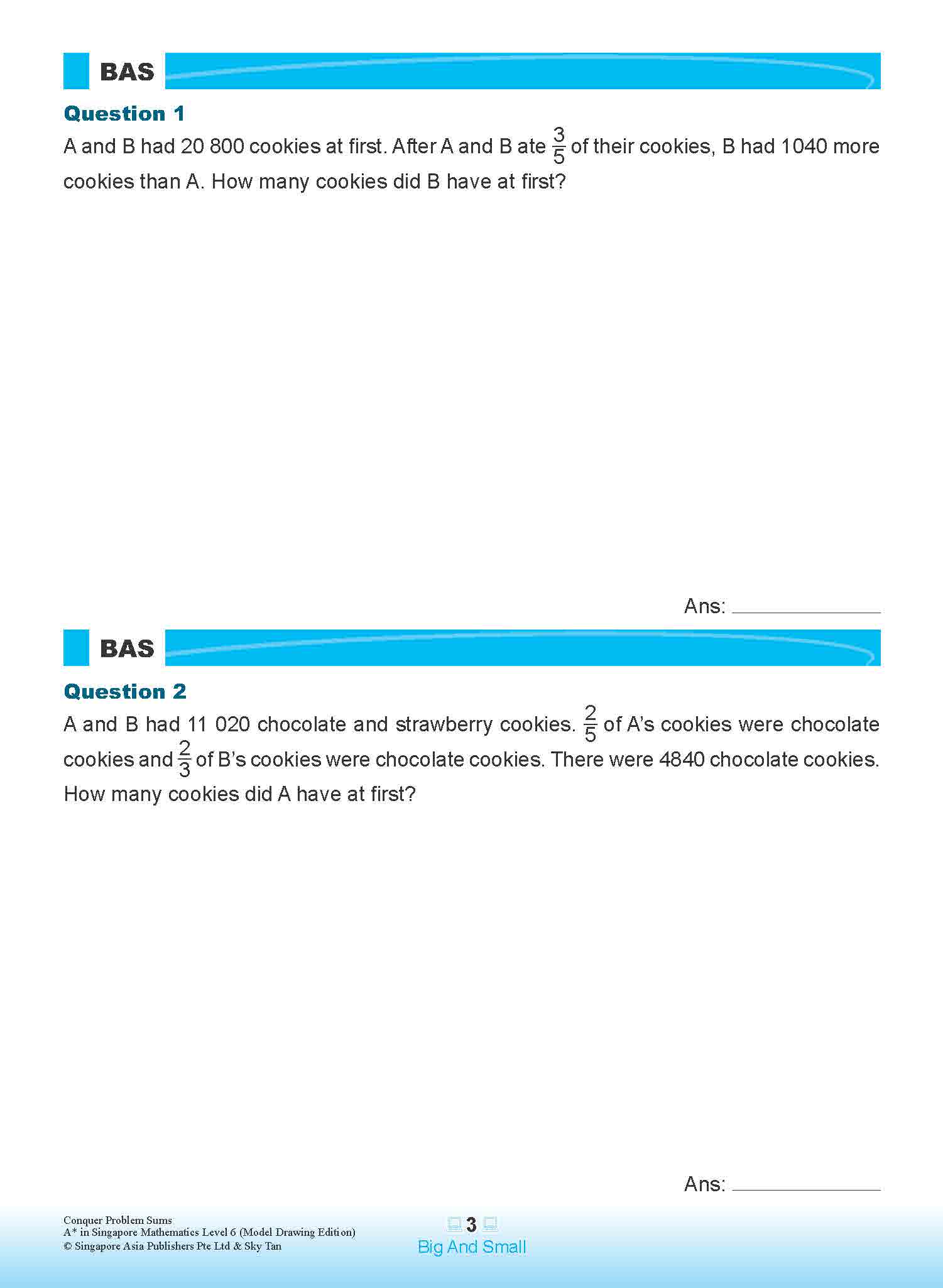 Conquer PROBLEM SUMS (Model Drawing Edition Edition) Level 6