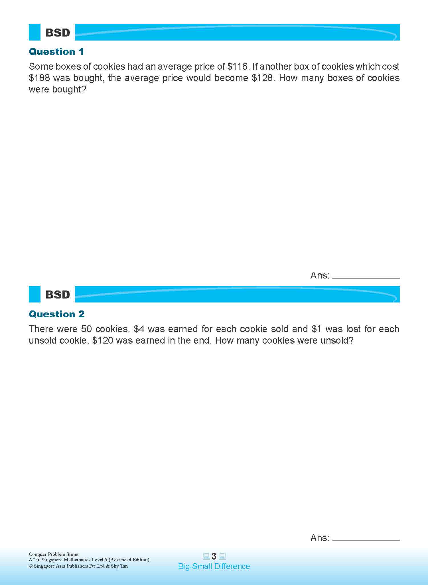 Conquer PROBLEM SUMS (Advanced Edition) Level 6