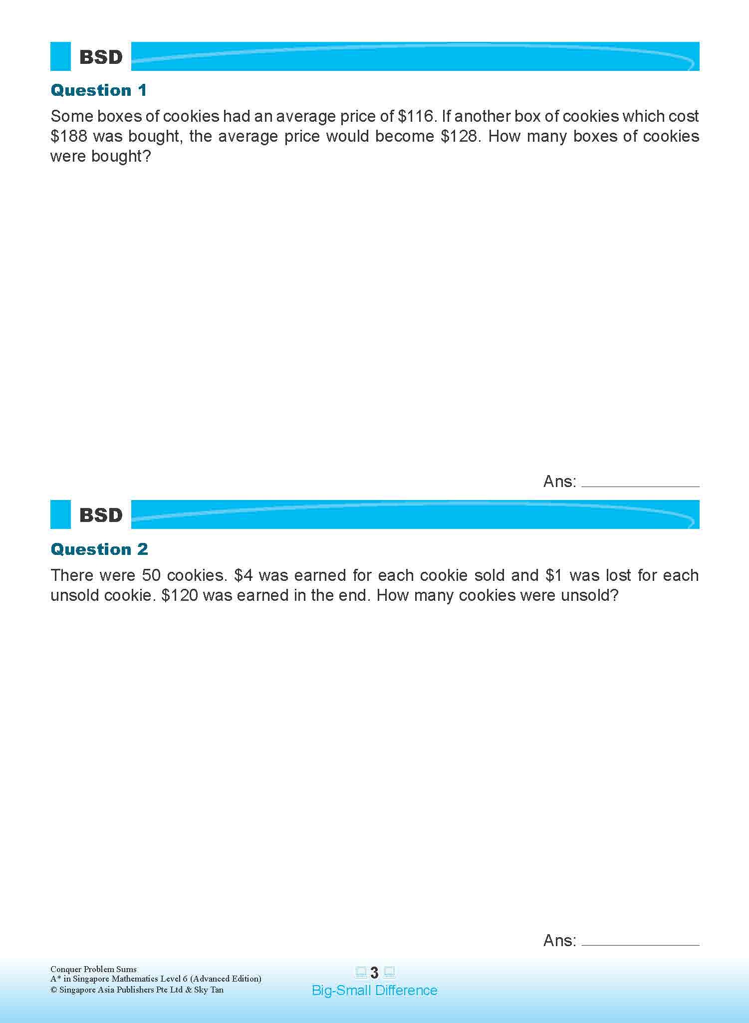 Conquer PROBLEM SUMS (Advanced Edition) Level 6