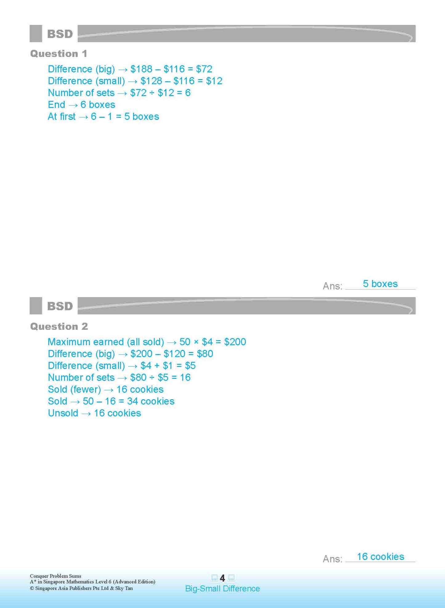 Conquer PROBLEM SUMS (Advanced Edition) Level 6