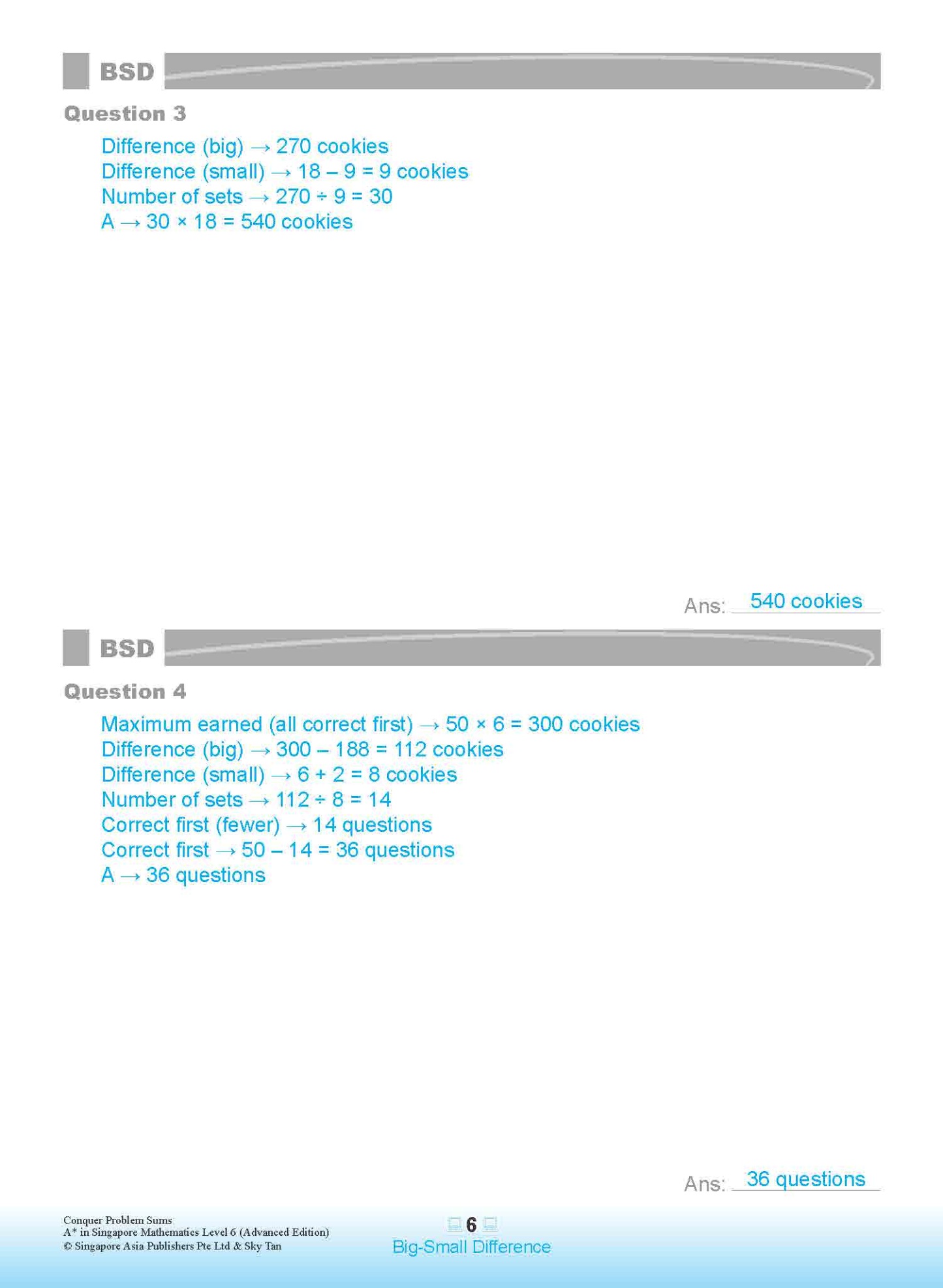 Conquer PROBLEM SUMS (Advanced Edition) Level 6