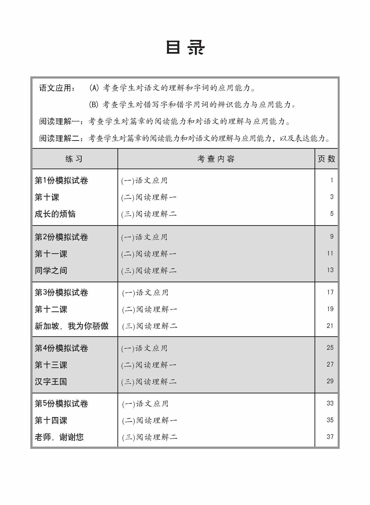 小五高级华文 一课一卷 5B / Primary 5B Higher Chinese Topical Trial Tests