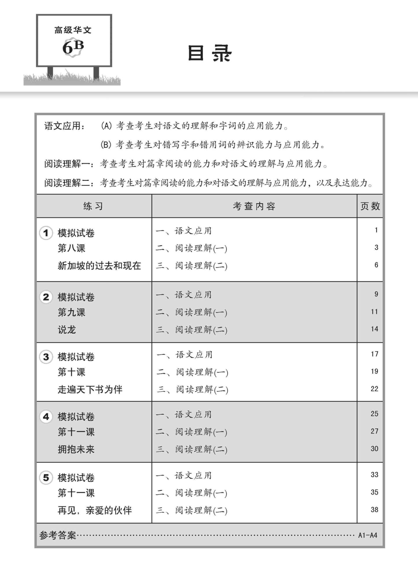 小六高级华文 一课一卷 6B / Higher Chinese Topical Trial Tests For Primary 6B