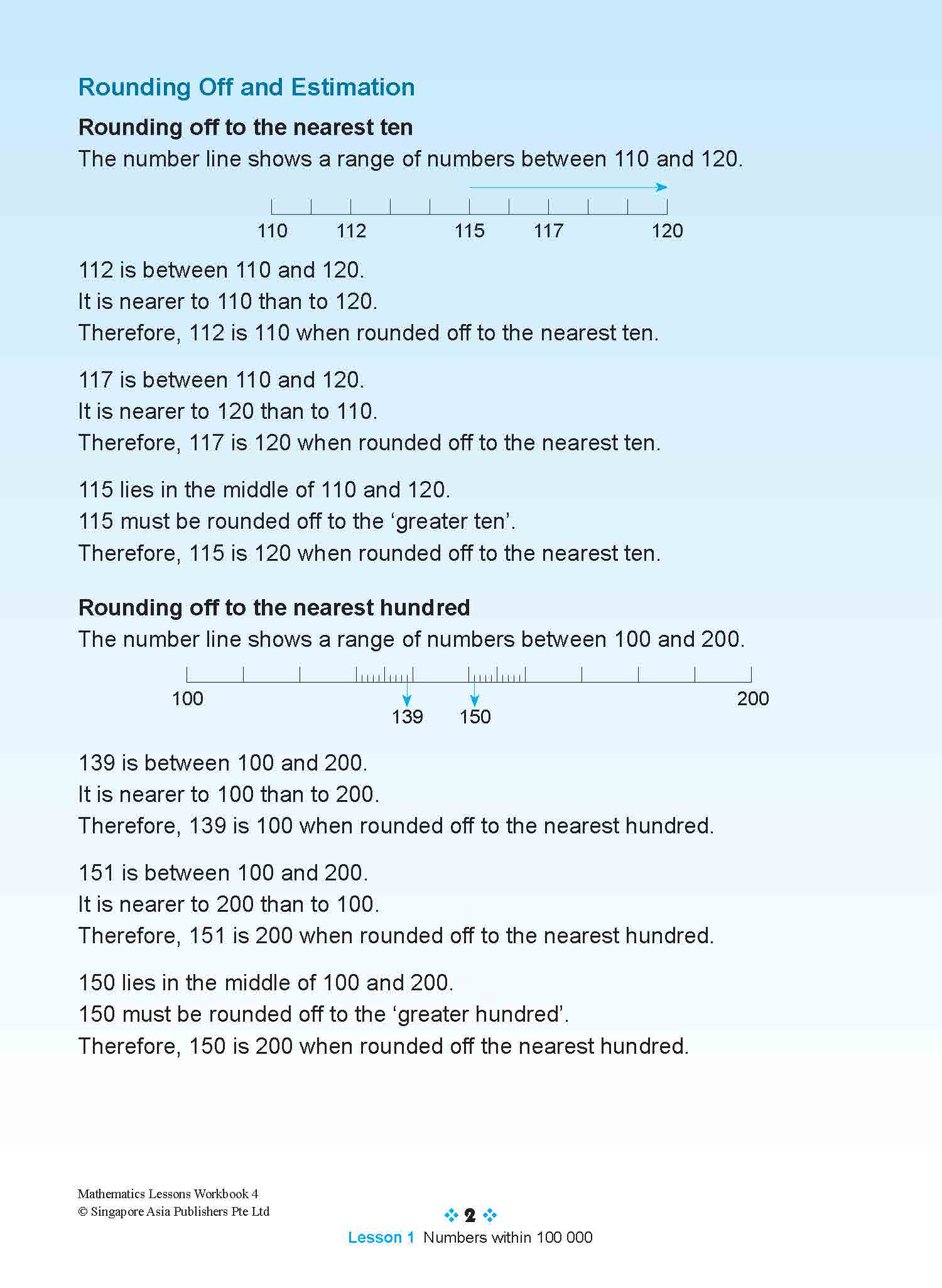 Mathematics Lessons Workbook 4