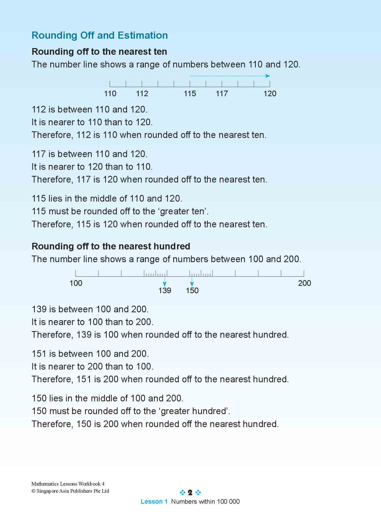 Mathematics Lessons Workbook 4