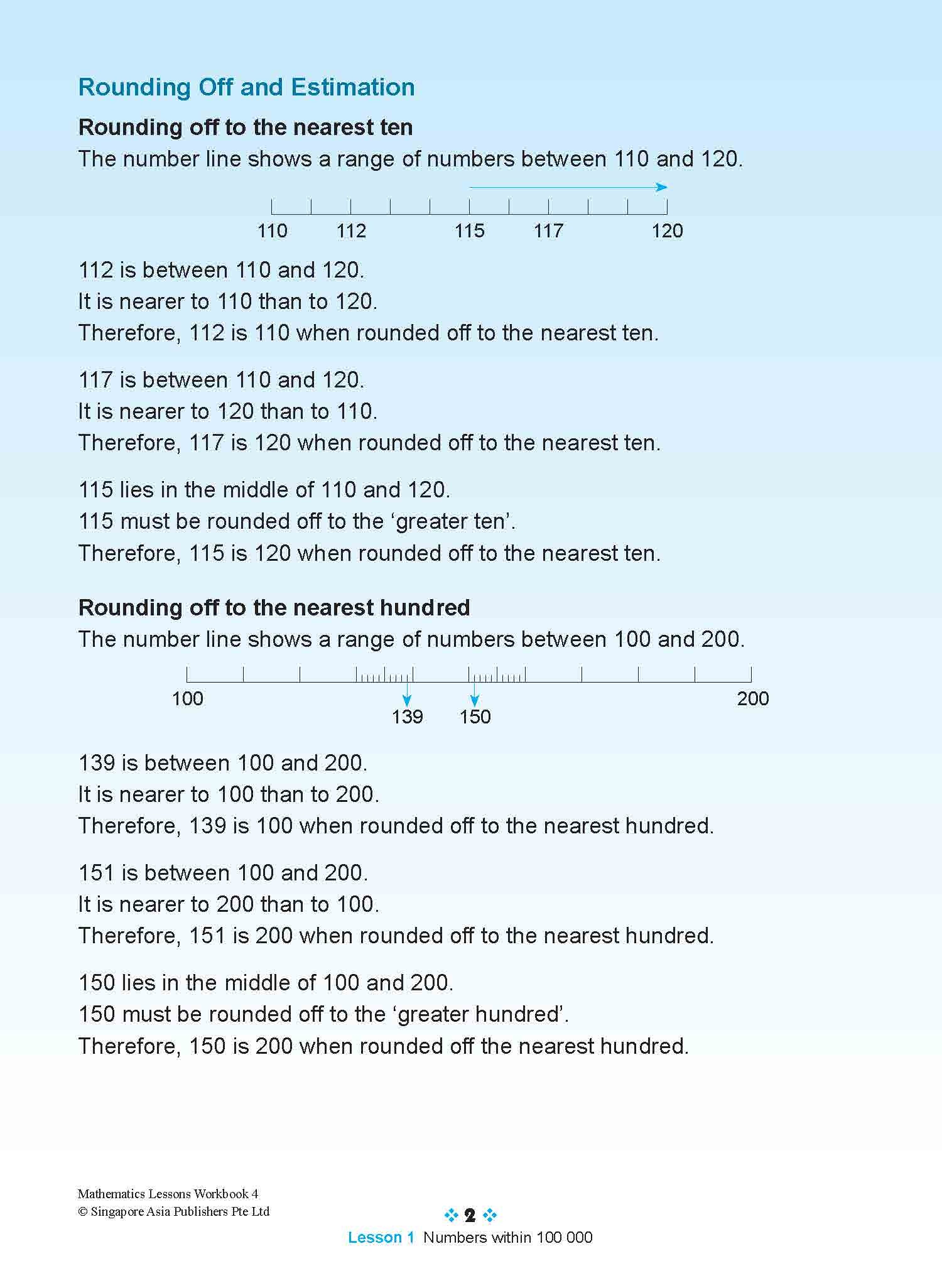 Mathematics Lessons Workbook 4