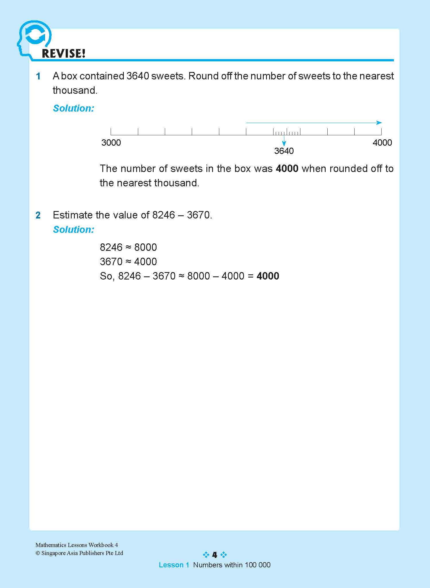 Mathematics Lessons Workbook 4