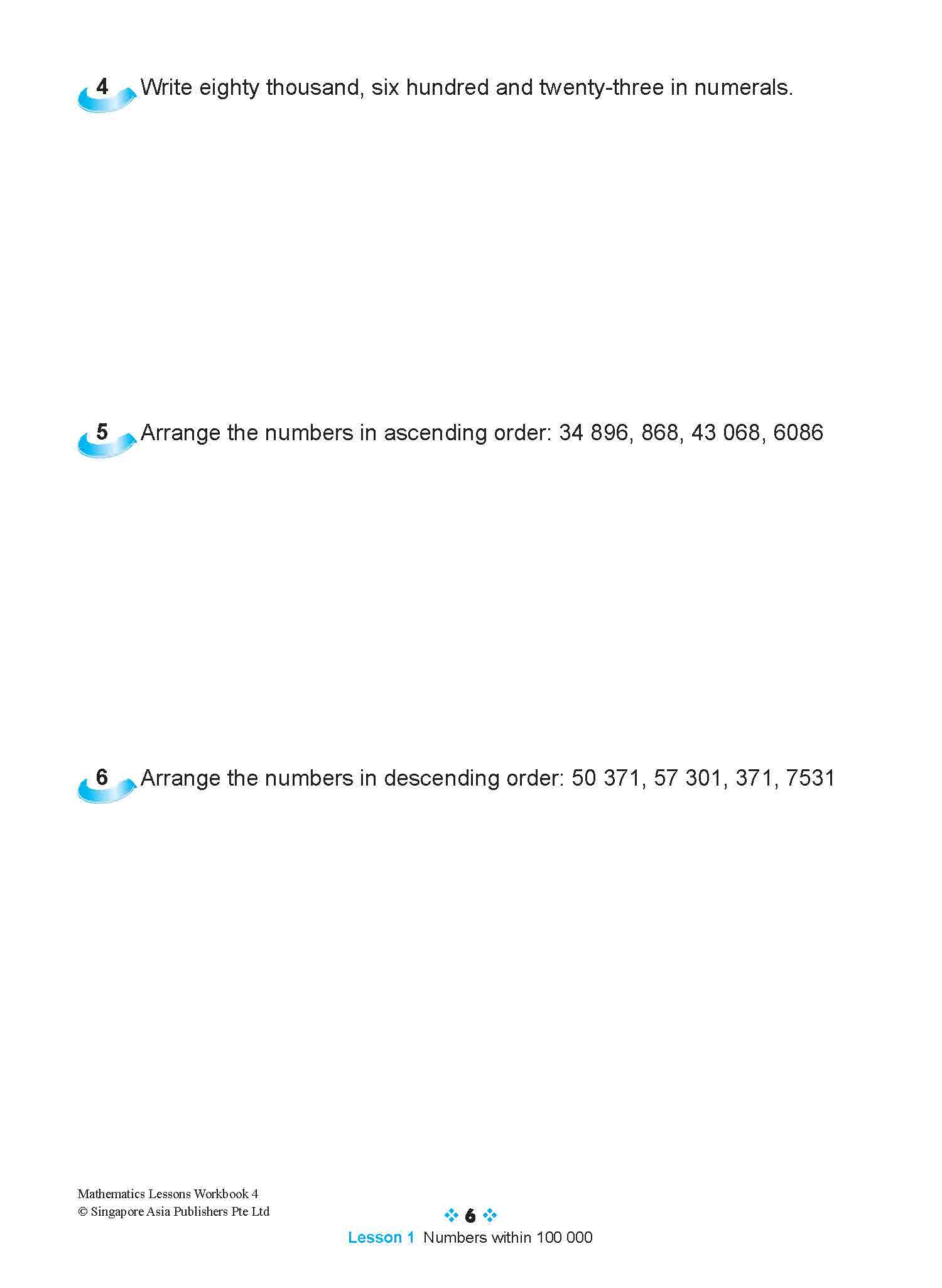 Mathematics Lessons Workbook 4