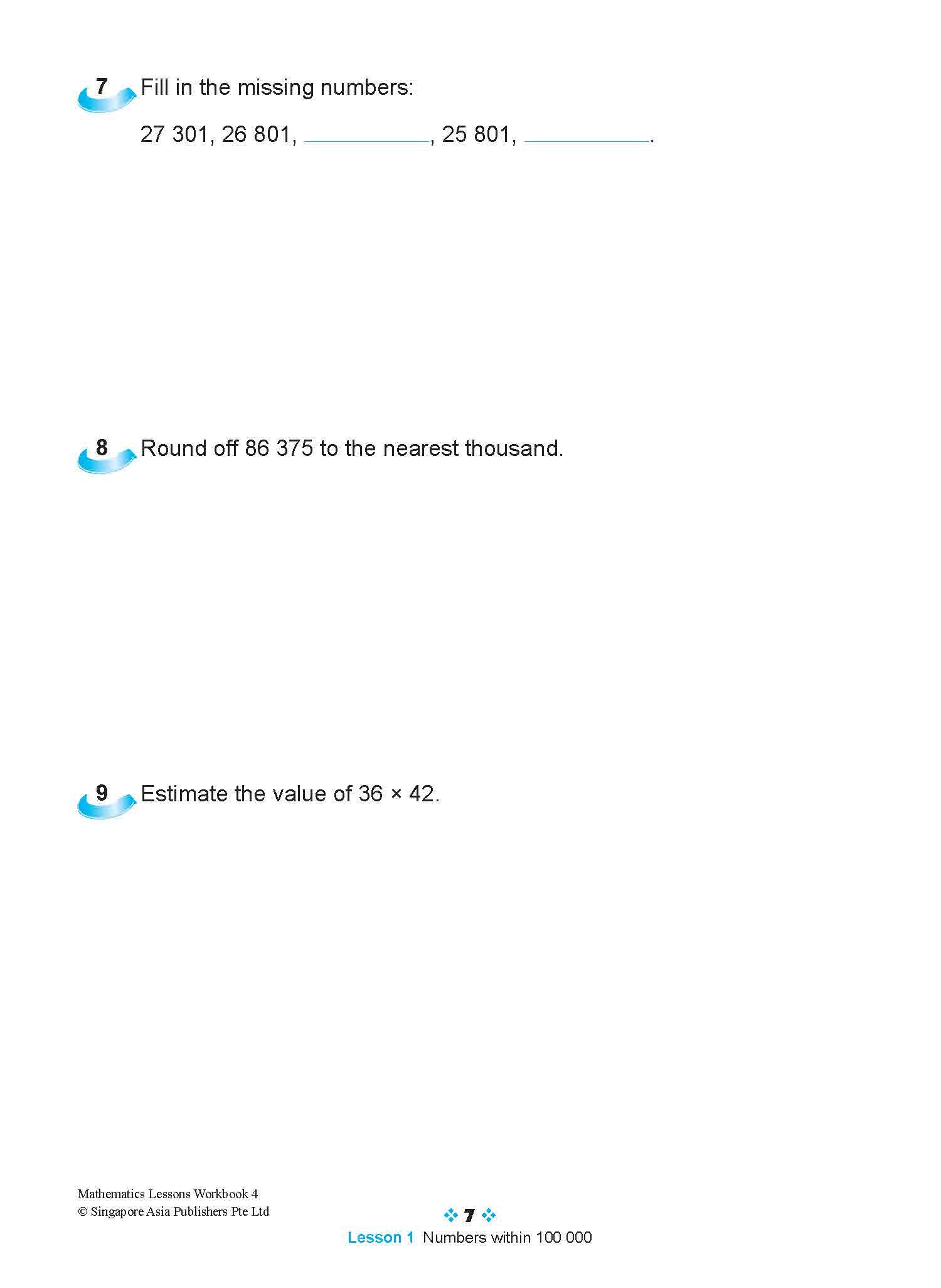 Mathematics Lessons Workbook 4