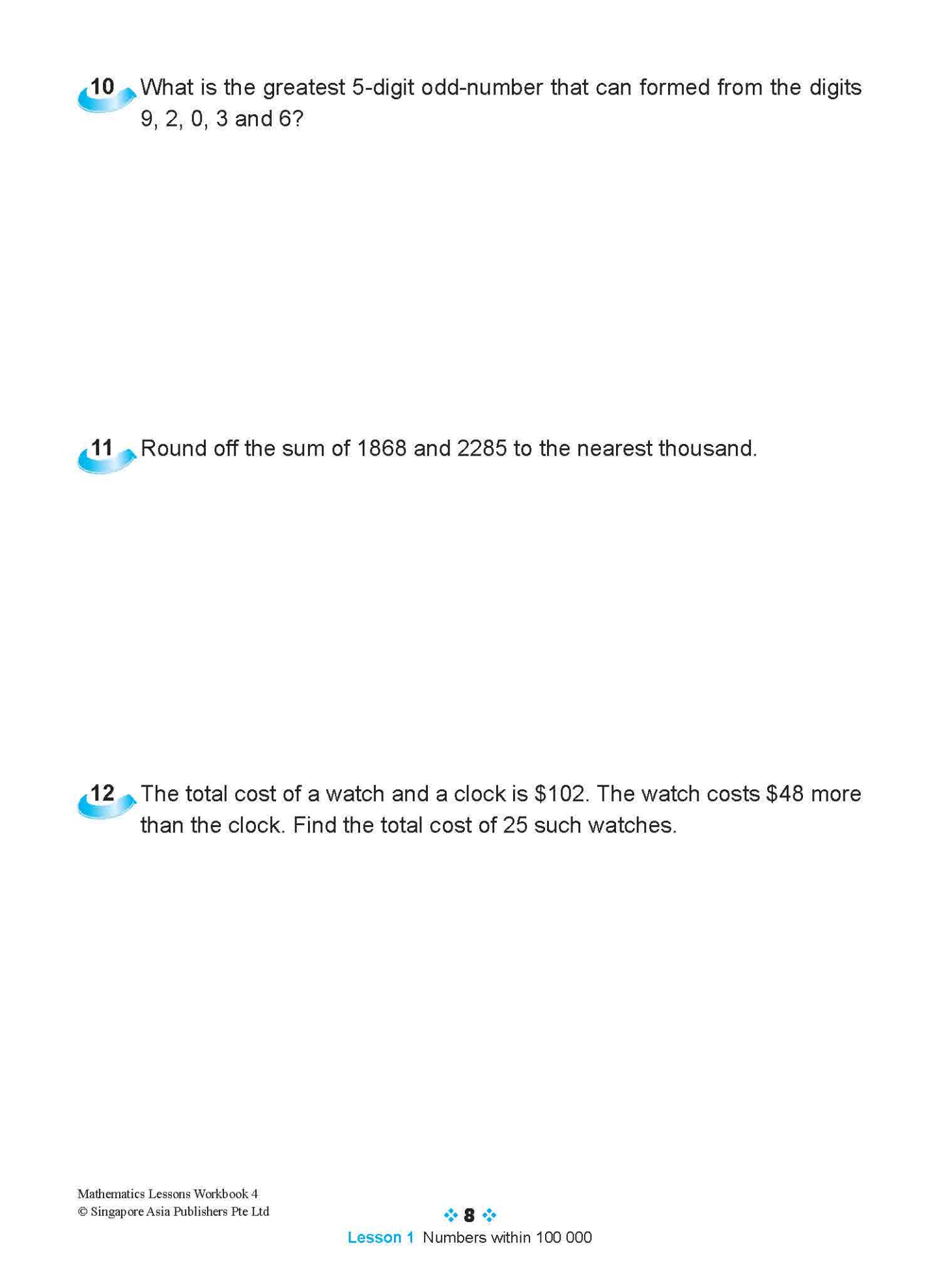 Mathematics Lessons Workbook 4