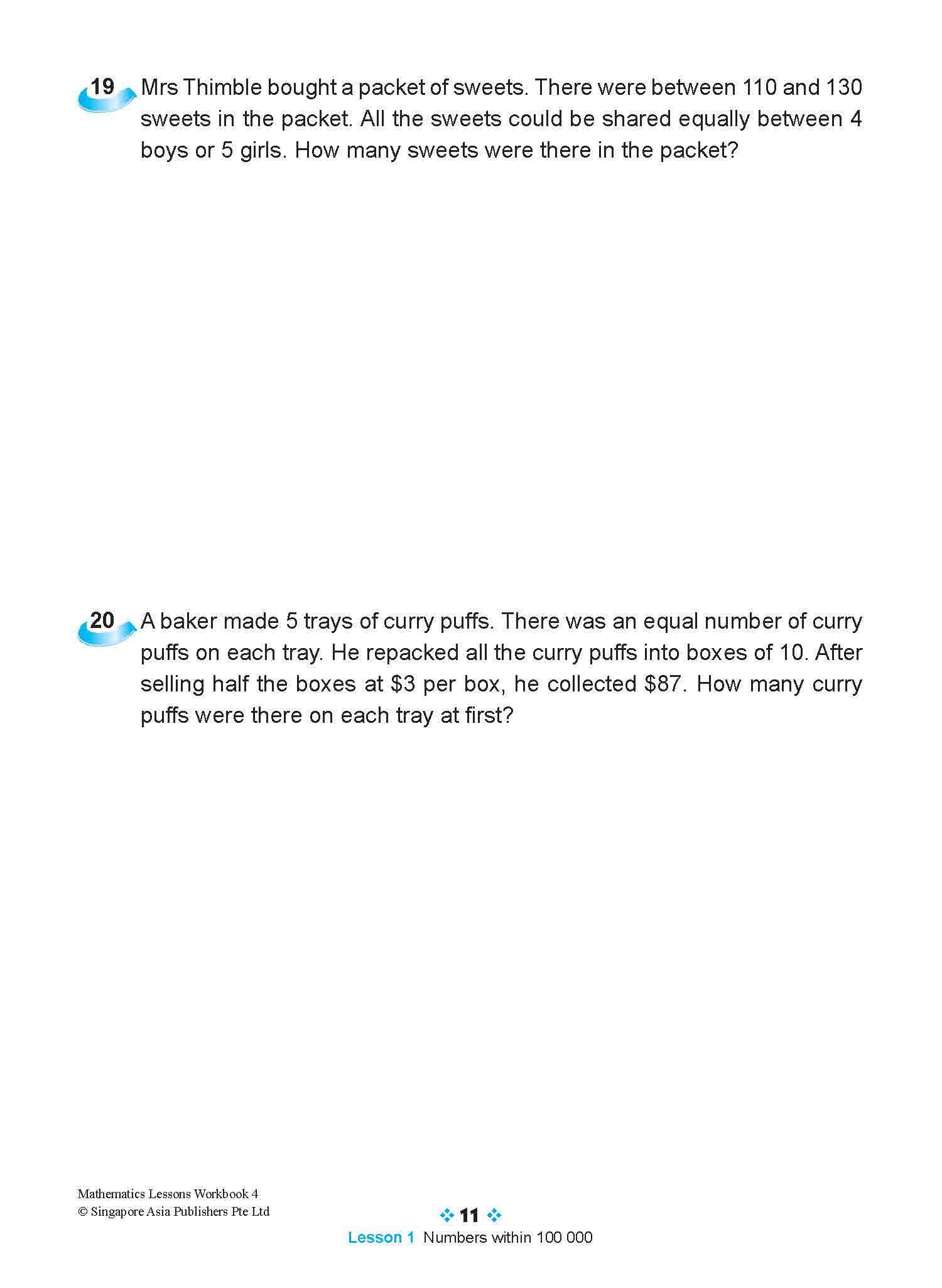 Mathematics Lessons Workbook 4