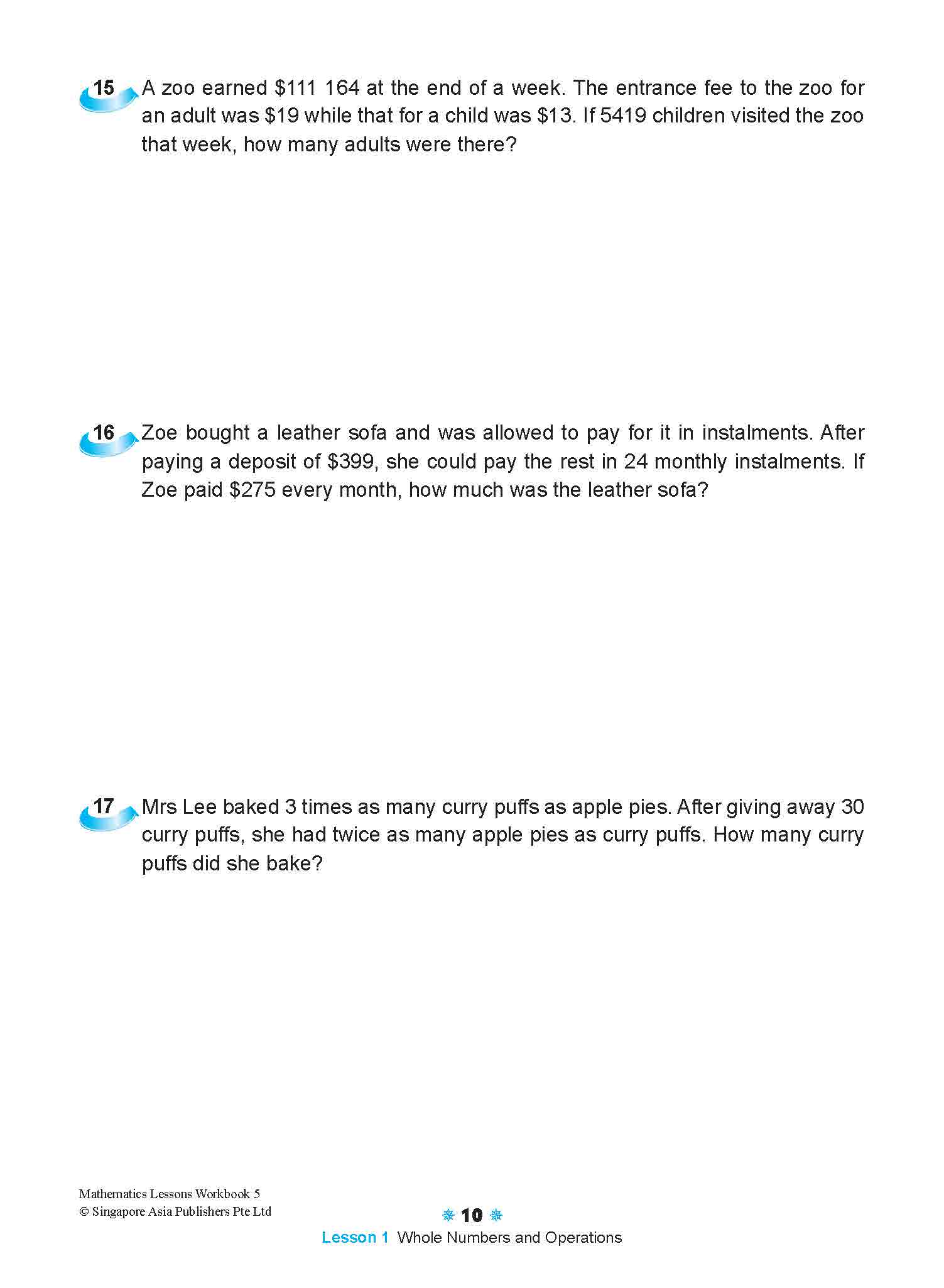 Mathematics Lessons Workbook 5