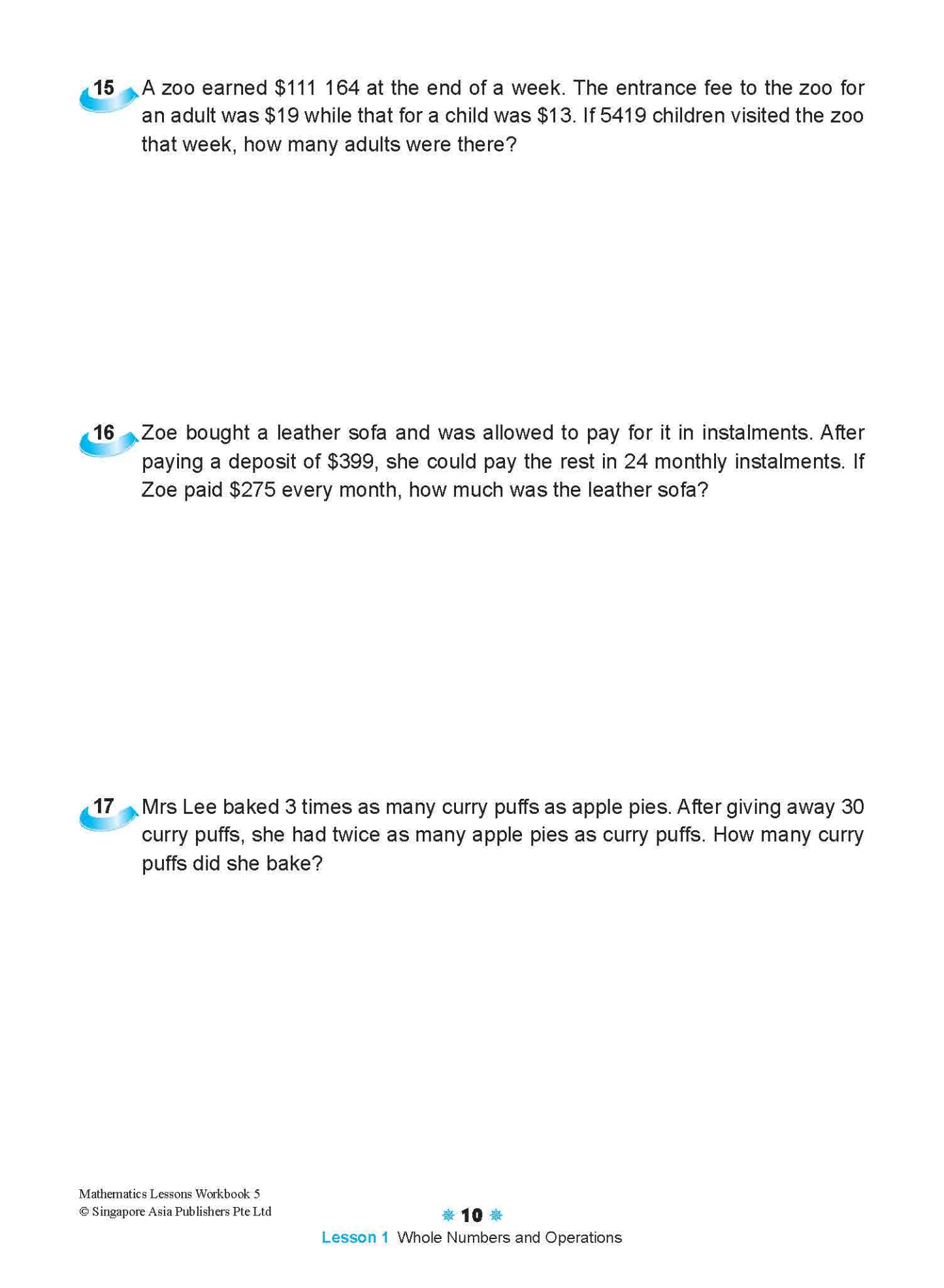 Mathematics Lessons Workbook 5