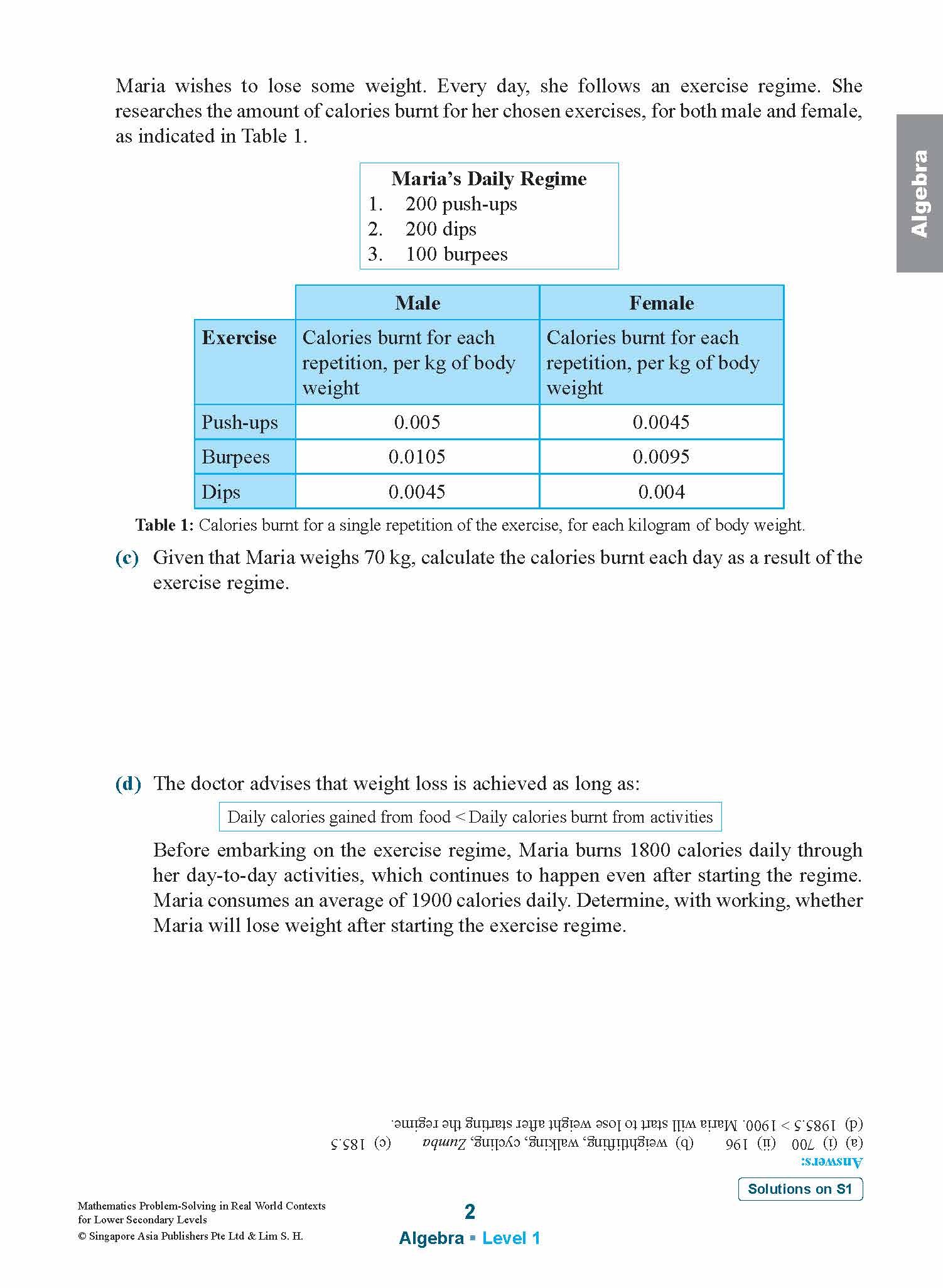 Mathematics Problem-Solving in Real World Contexts FOR LOWER SECONDARY LEVELS 1&2