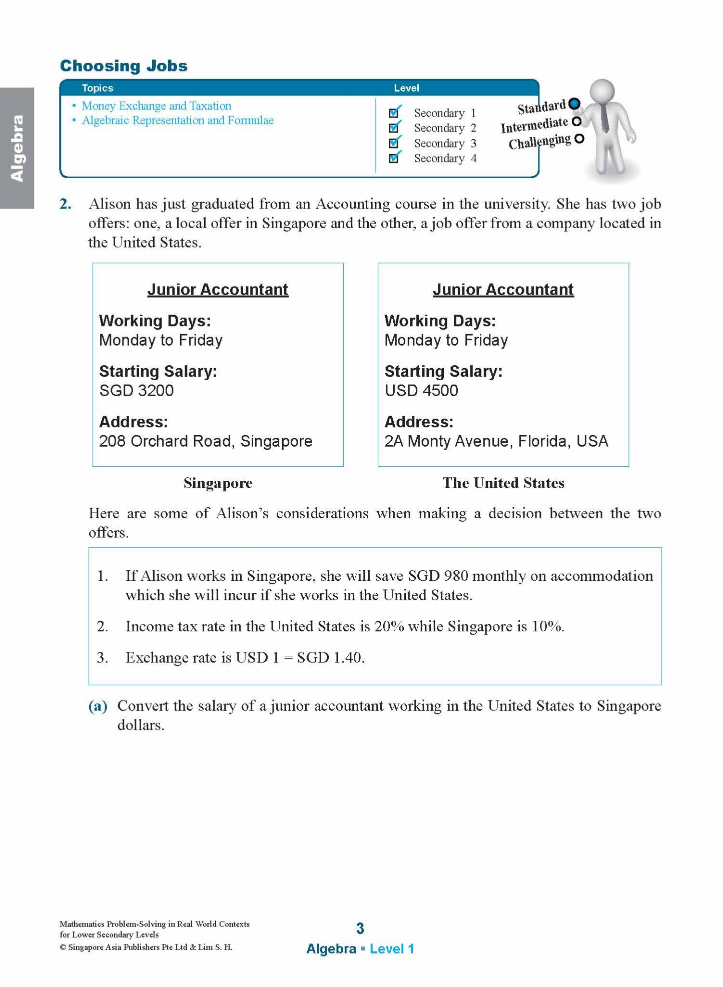 Mathematics Problem-Solving in Real World Contexts FOR LOWER SECONDARY LEVELS 1&2