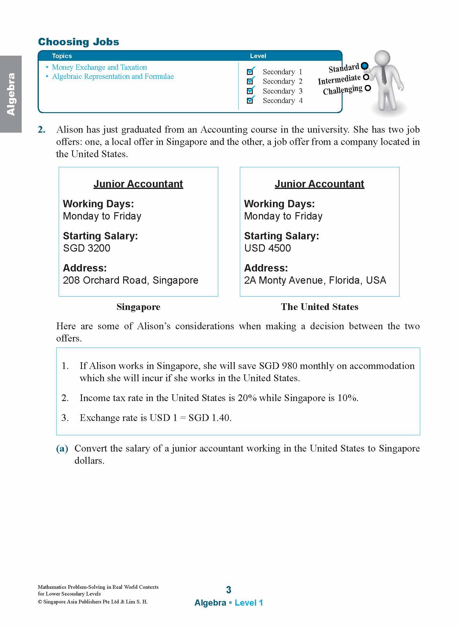 Mathematics Problem-Solving in Real World Contexts FOR LOWER SECONDARY LEVELS 1&2