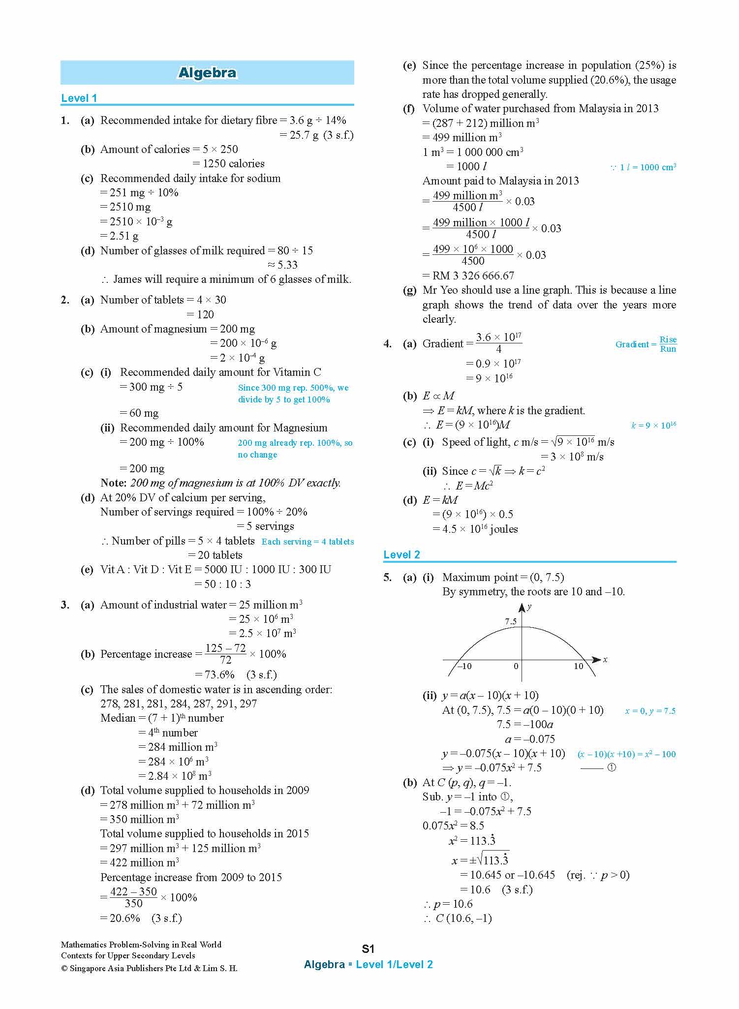 Mathematics Problem-Solving in Real World Contexts FOR UPPER SECONDARY LEVELS 3&4