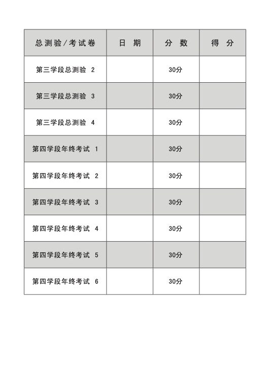 小四华文 语文应用 全年测验考试卷 / Primary 4 Chinese Revision Tests On Language And Usage