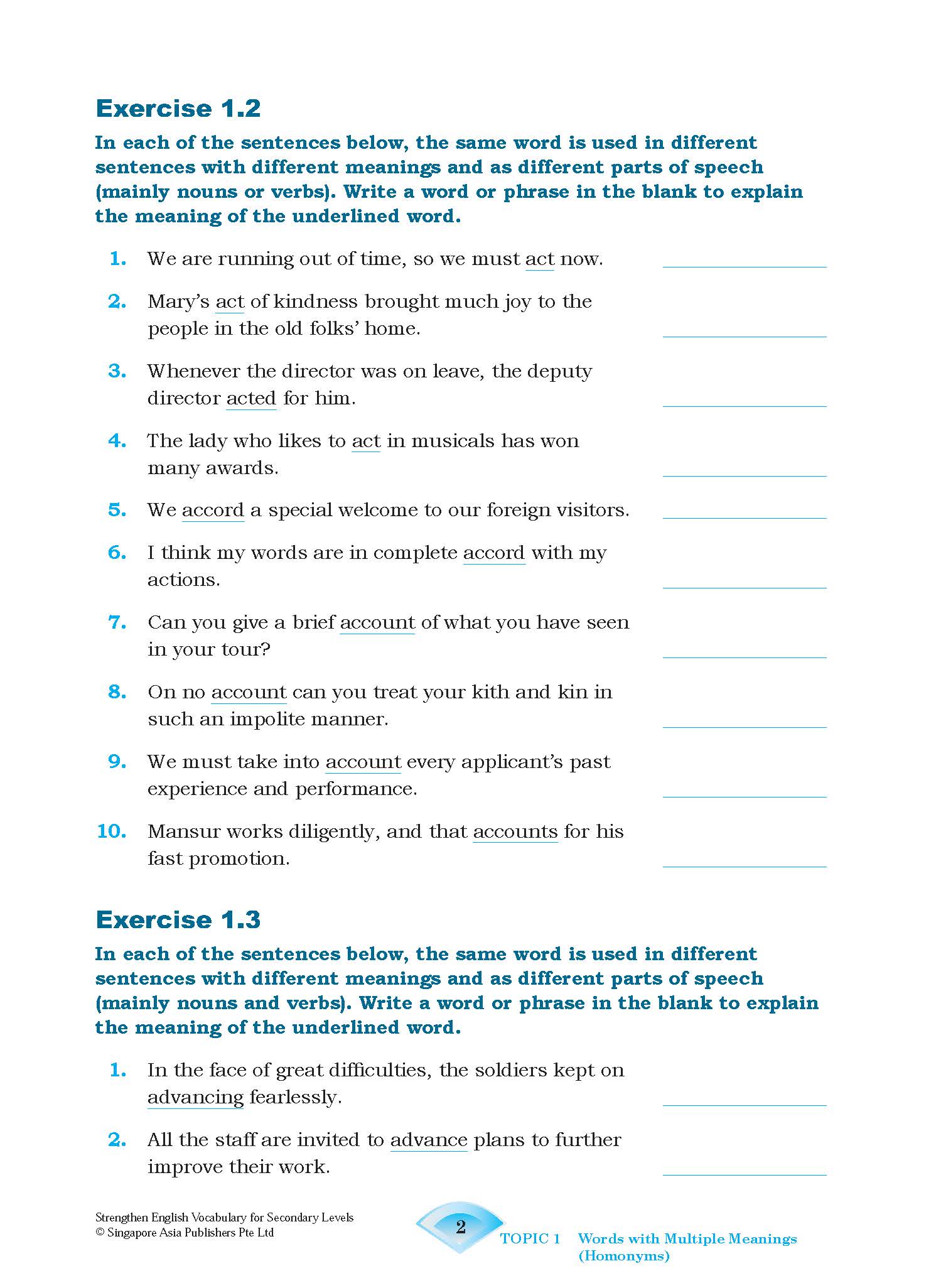 Strengthen English VOCABULARY FOR SECONDARY LEVELS